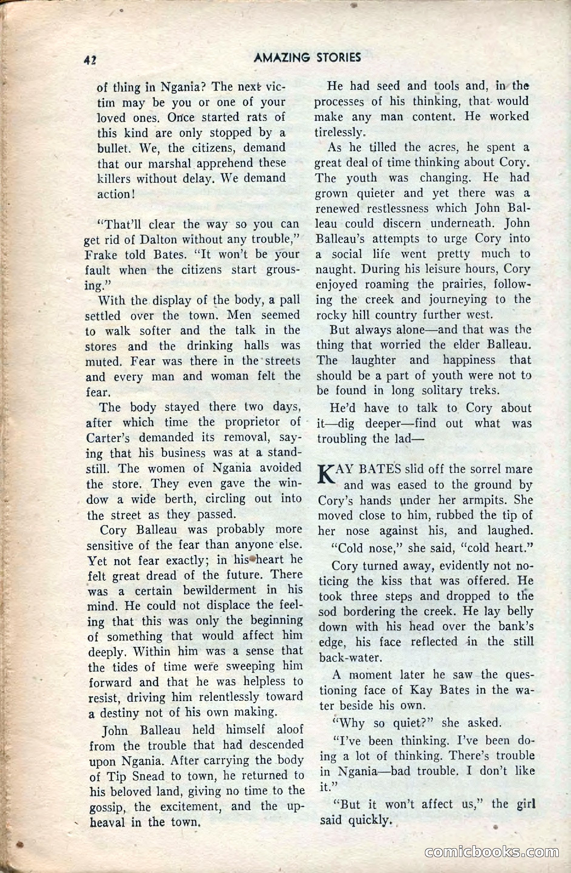 Amazing Stories, February 1953 — page 42 of 164