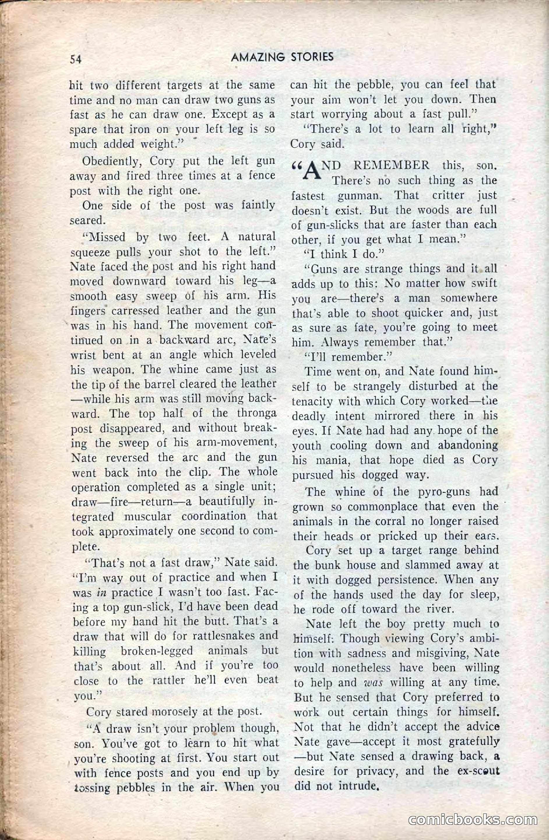 Amazing Stories, February 1953 — page 54 of 164