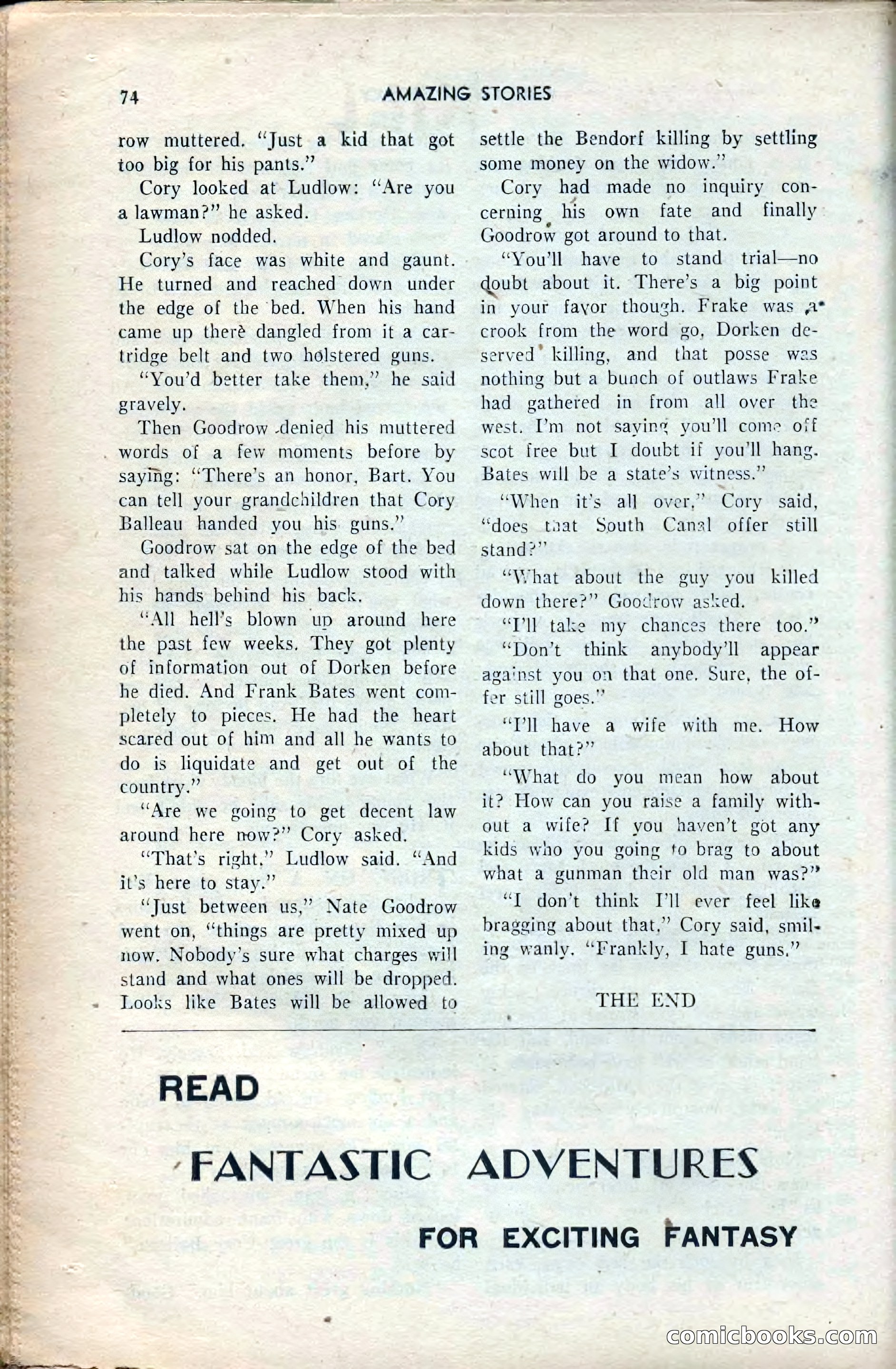 Amazing Stories, February 1953 — page 74 of 164