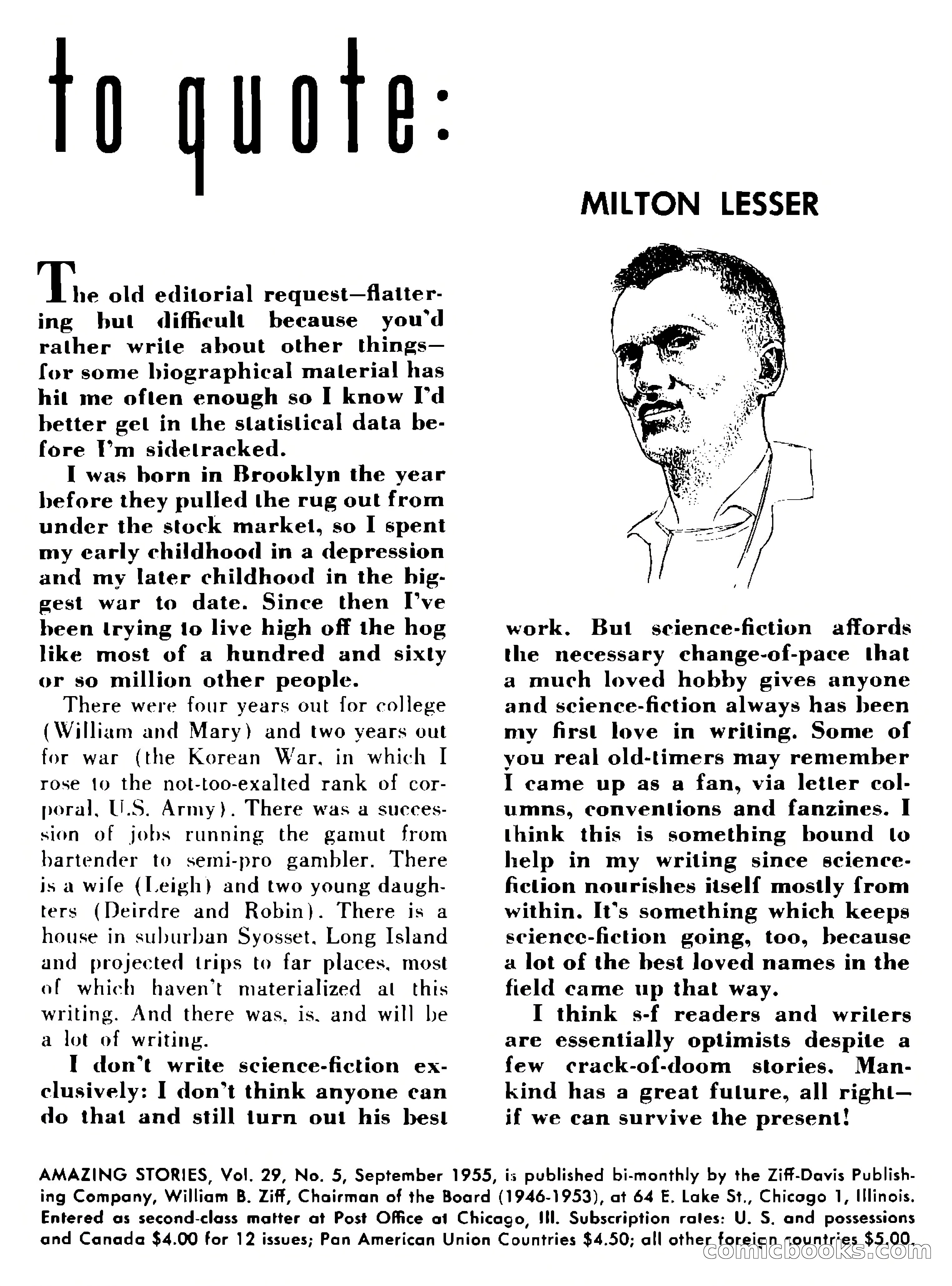Amazing Stories, September 1955 — page 2 of 133