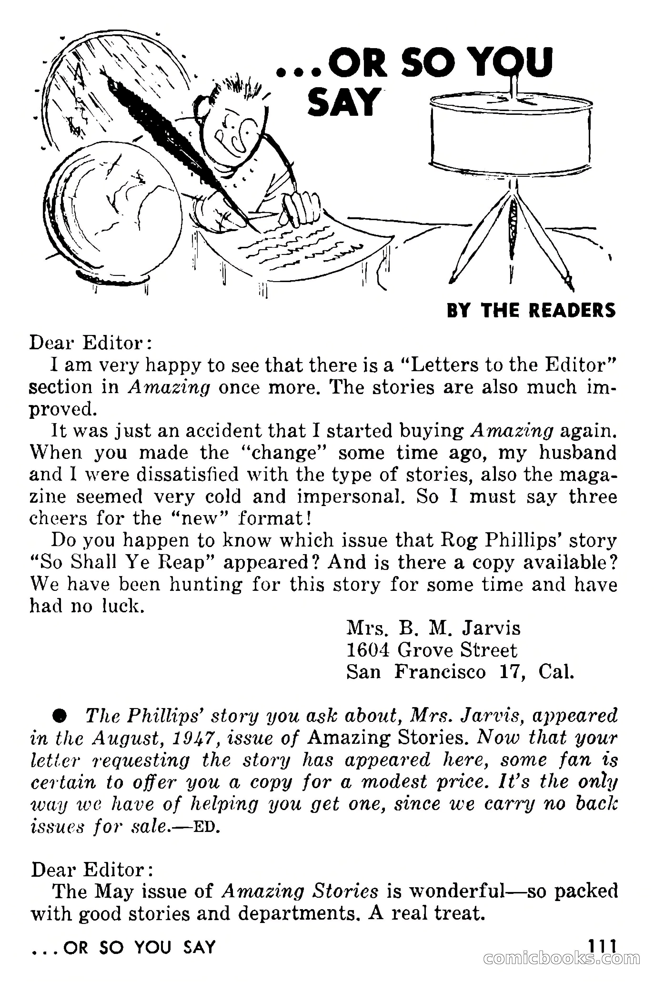 Amazing Stories, September 1955 — page 111 of 133