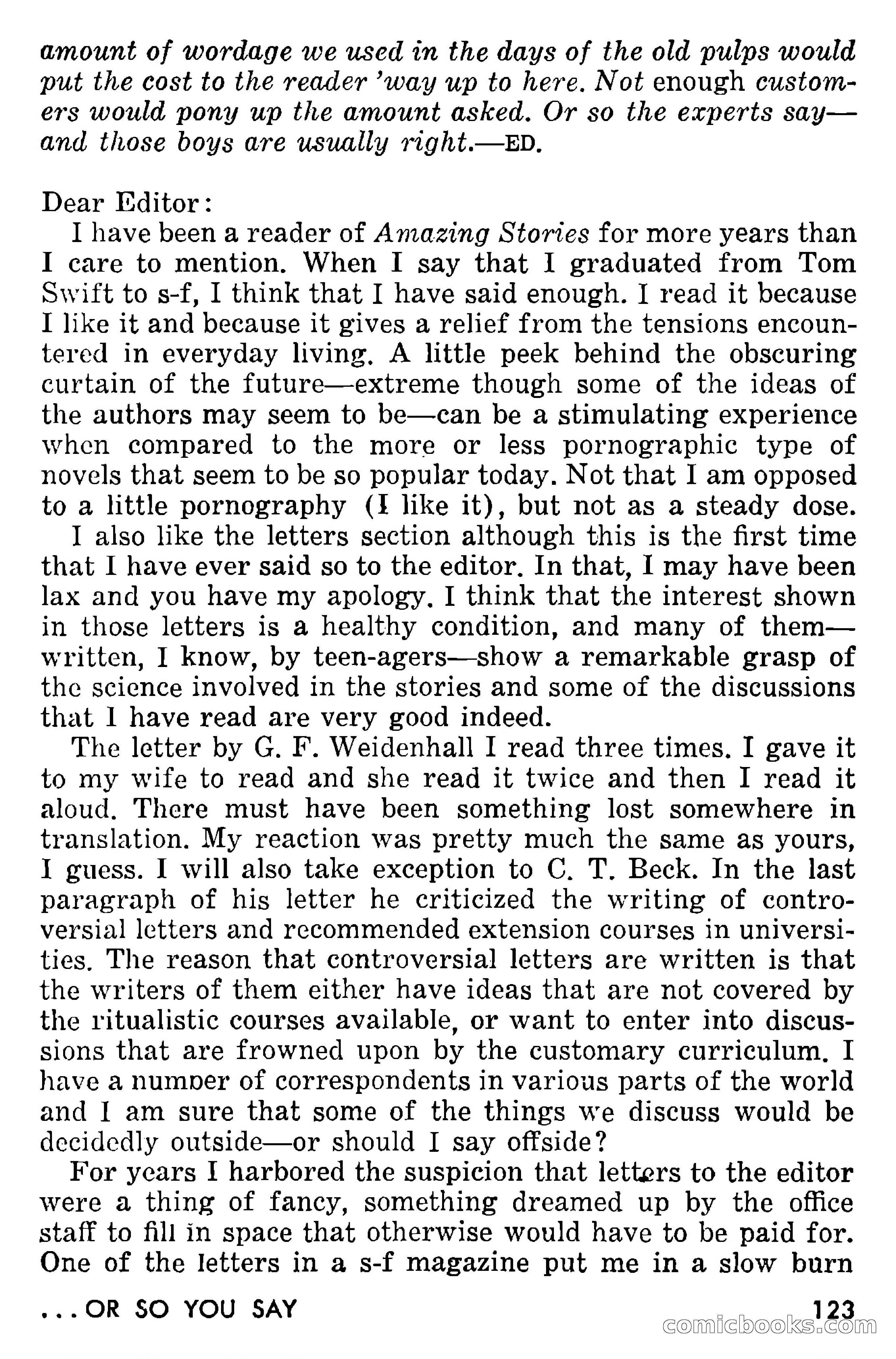 Amazing Stories, September 1955 — page 123 of 133