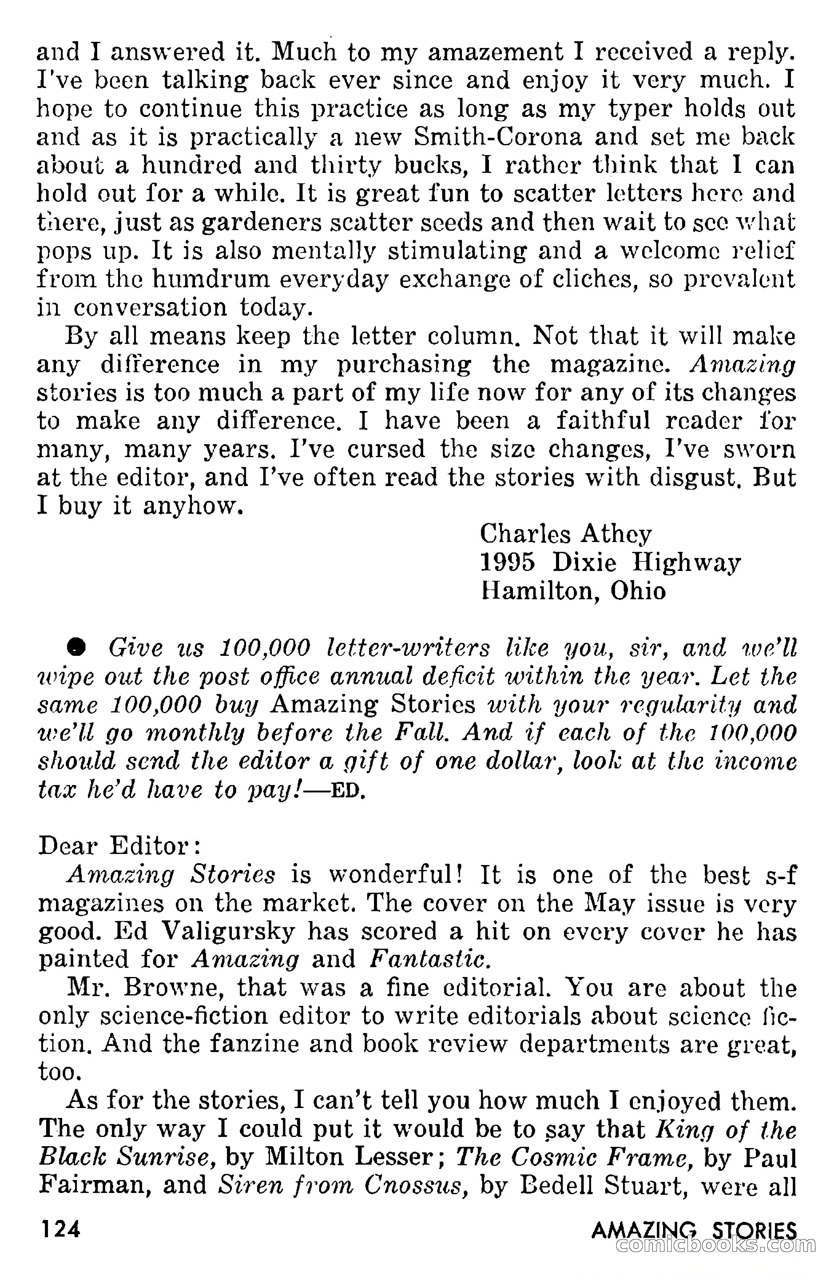 Amazing Stories, September 1955 — page 124 of 133