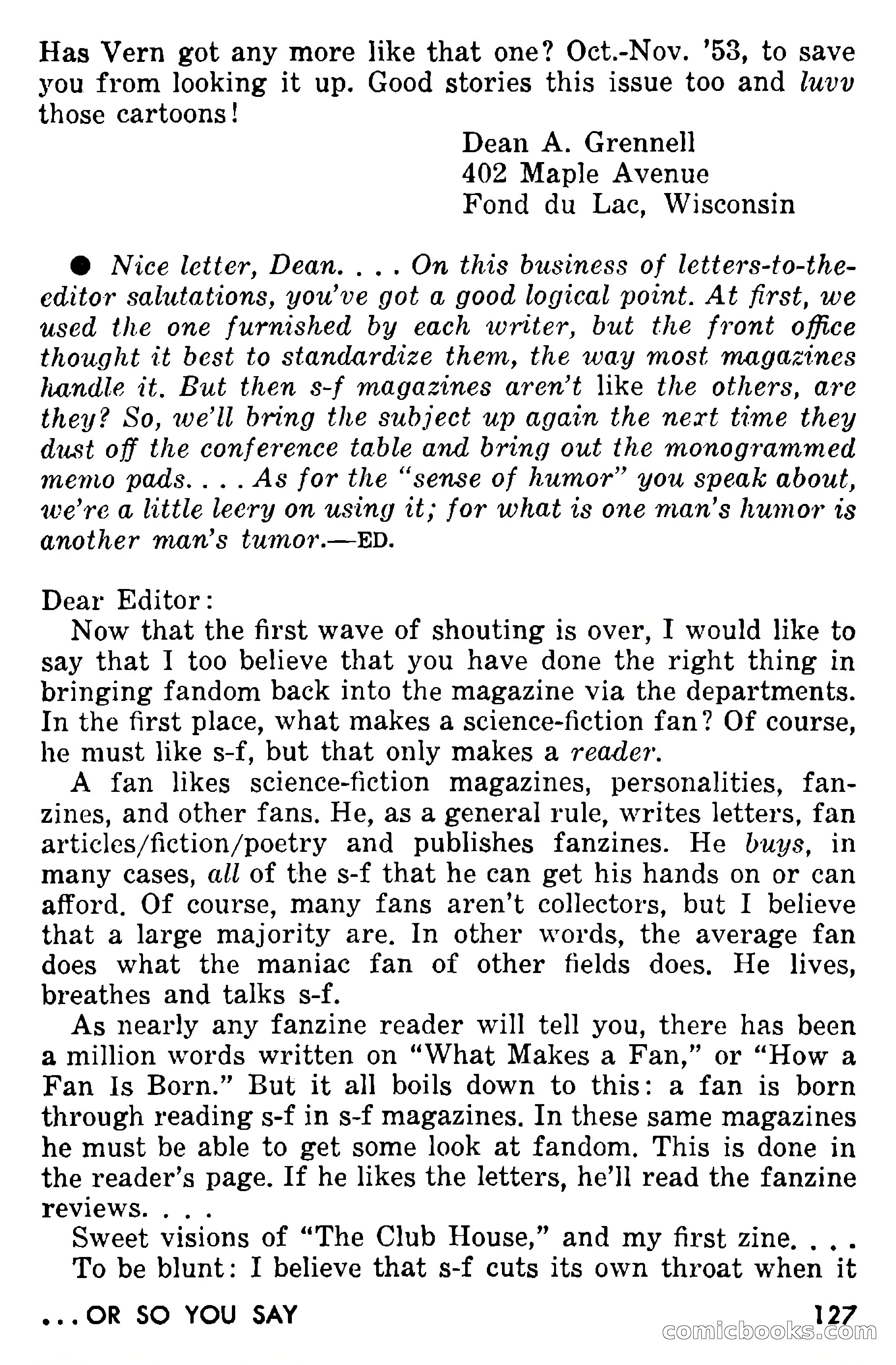 Amazing Stories, September 1955 — page 127 of 133