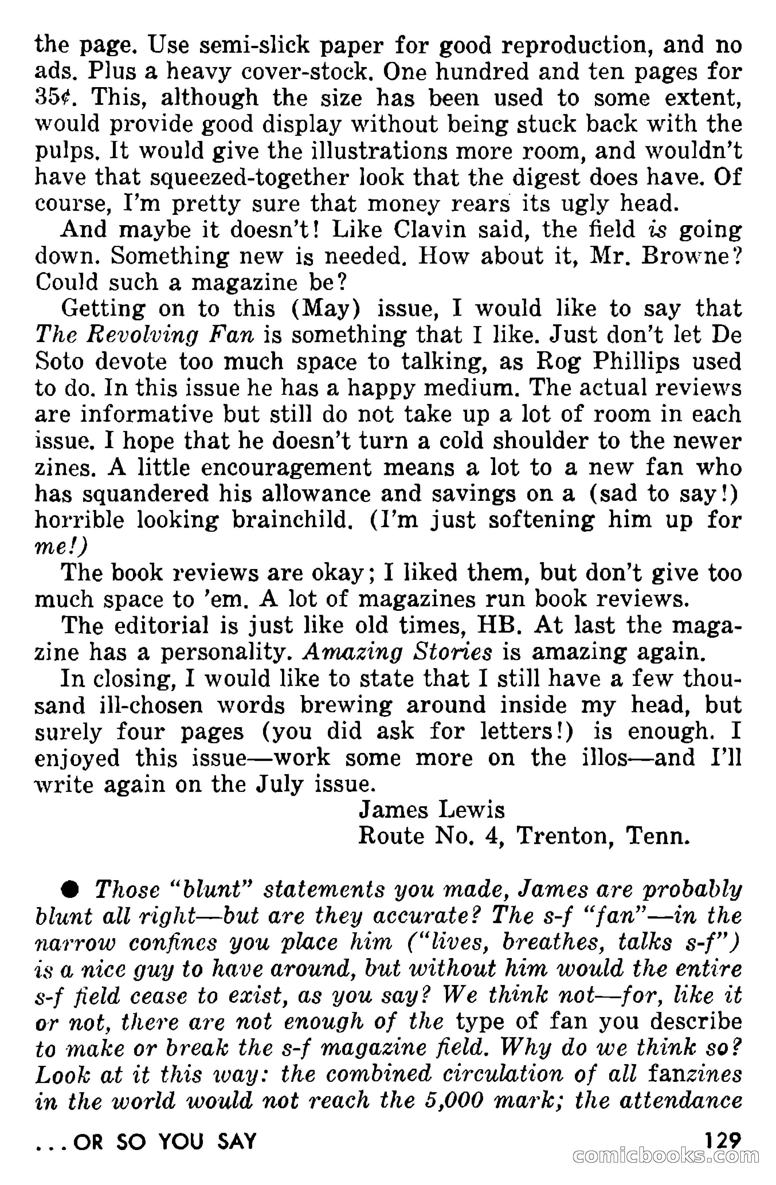 Amazing Stories, September 1955 — page 129 of 133