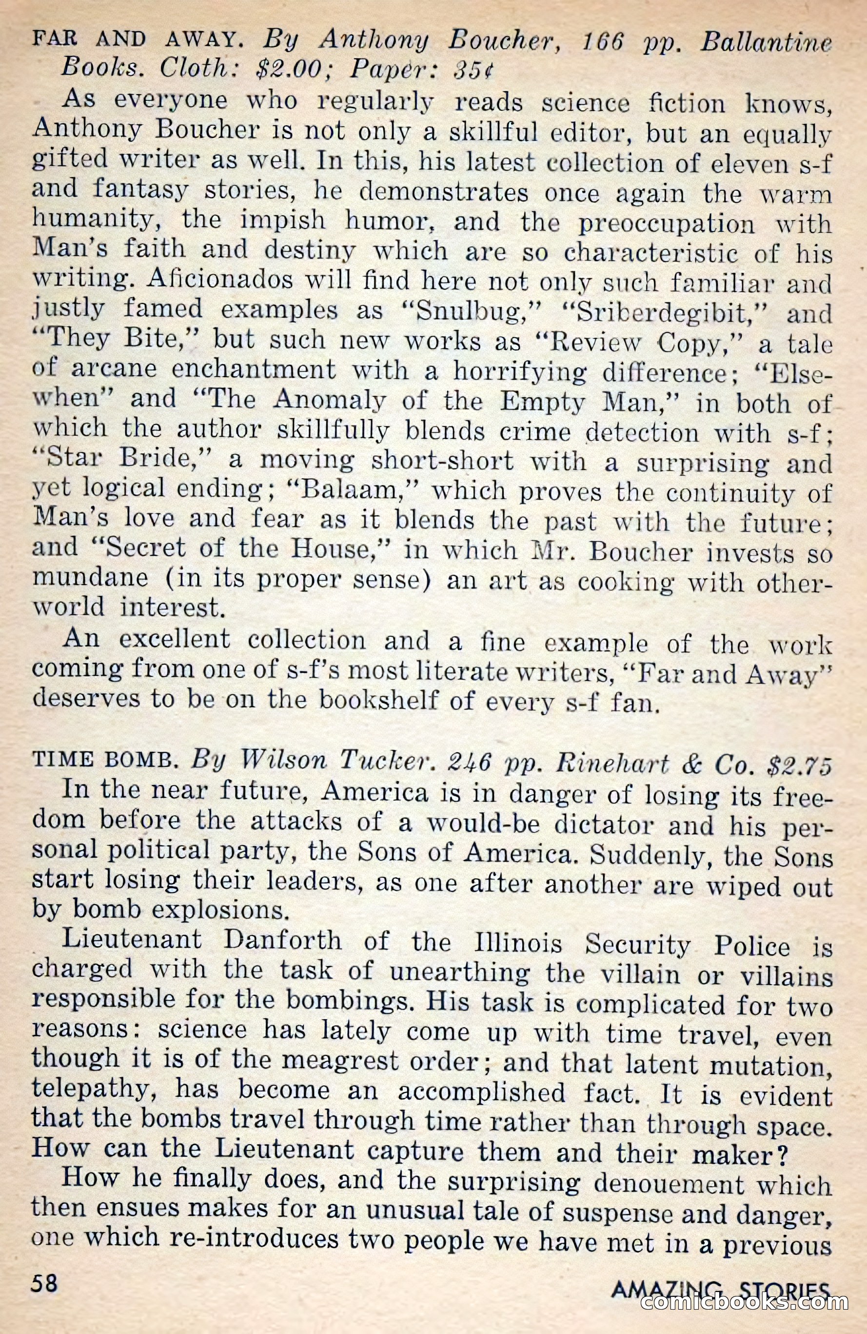 Amazing Stories, March 1956 — page 58 of 130