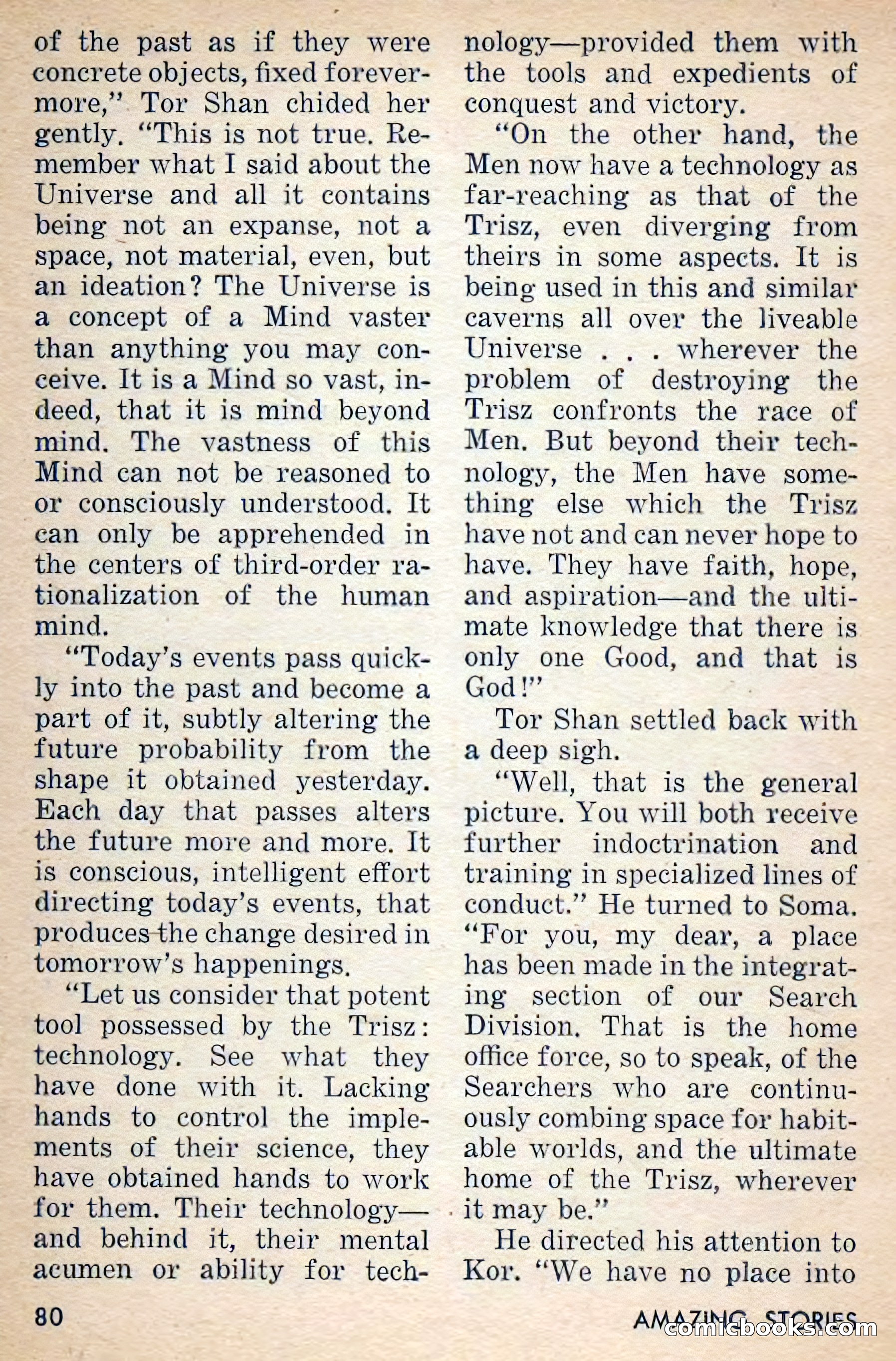 Amazing Stories, March 1956 — page 80 of 130