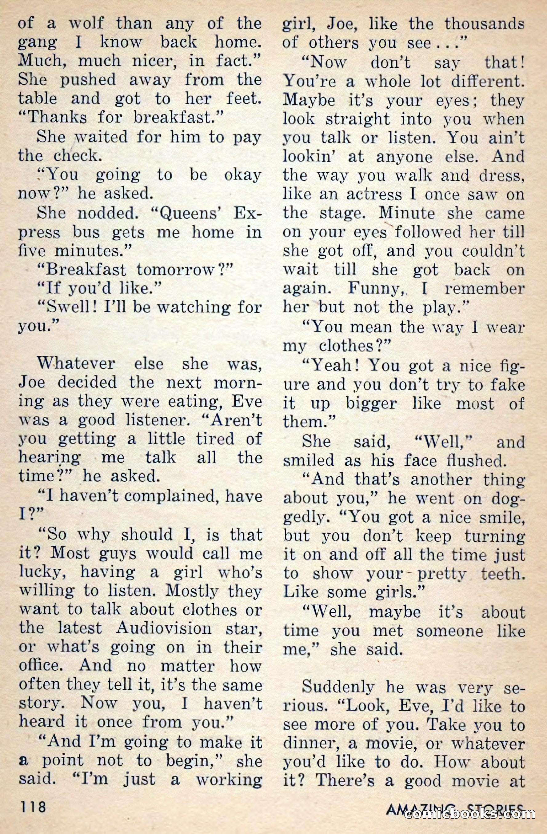 Amazing Stories, March 1956 — page 118 of 130