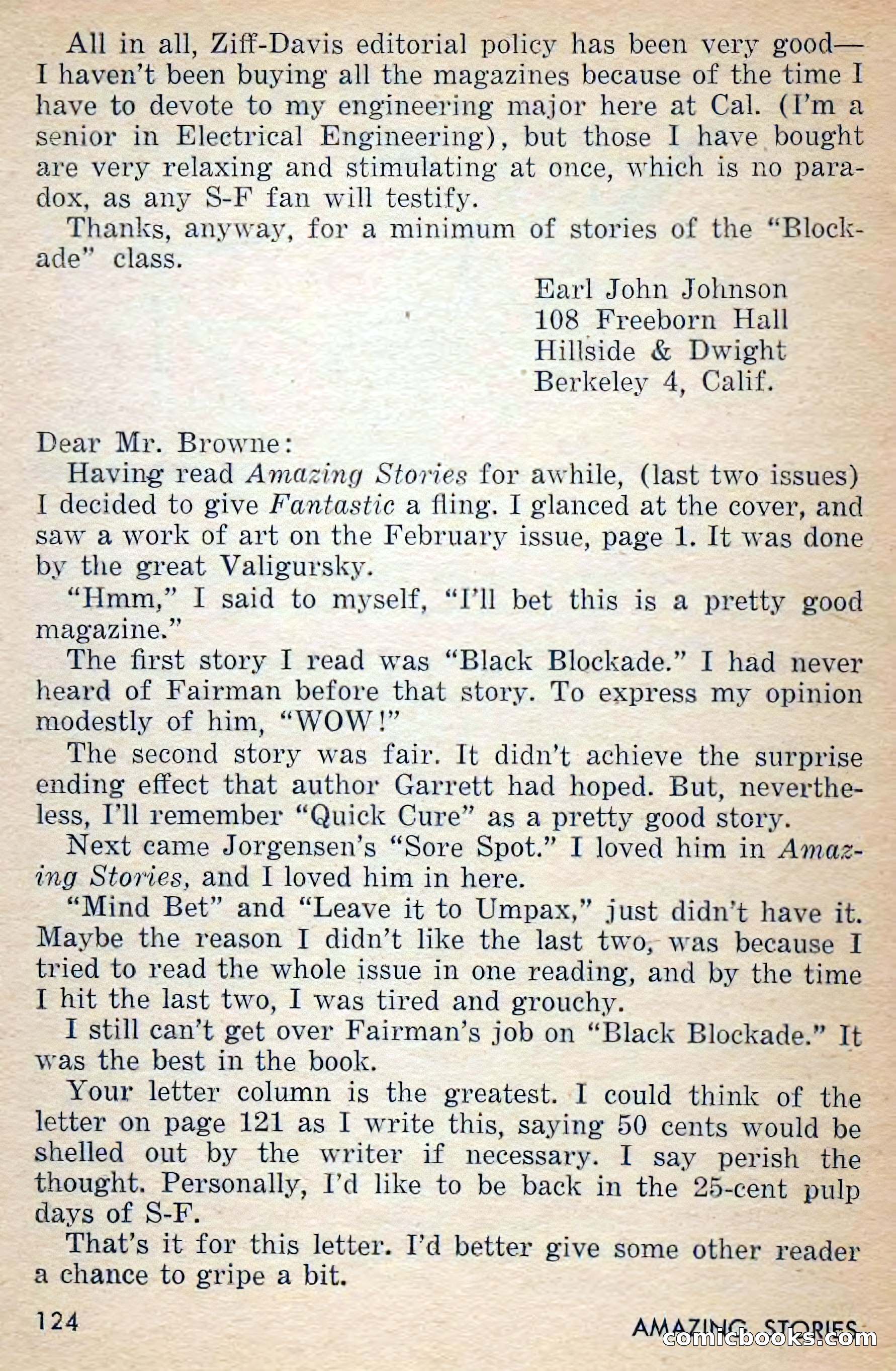 Amazing Stories, March 1956 — page 124 of 130