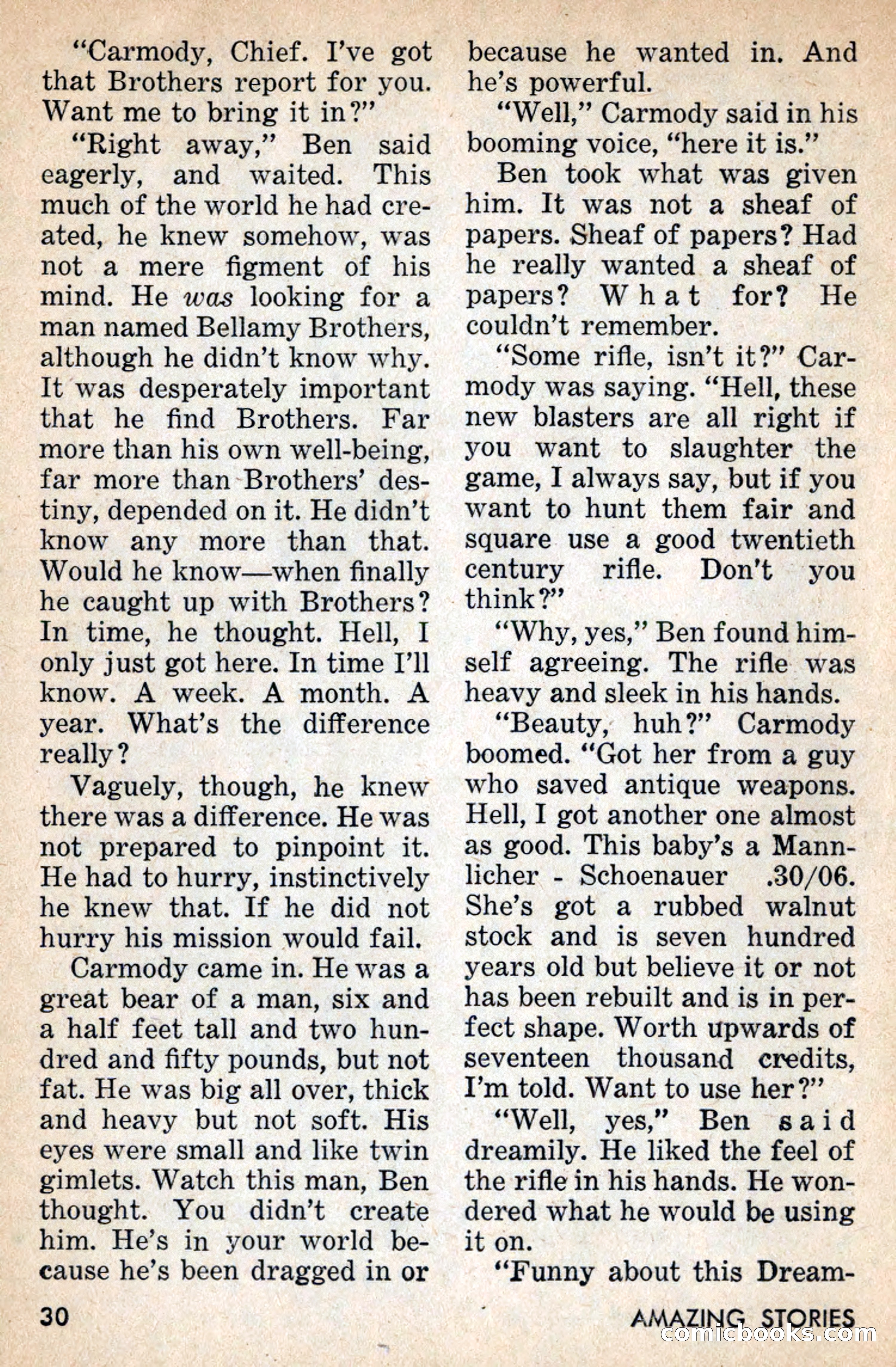 Amazing Stories, July 1956 — page 30 of 132