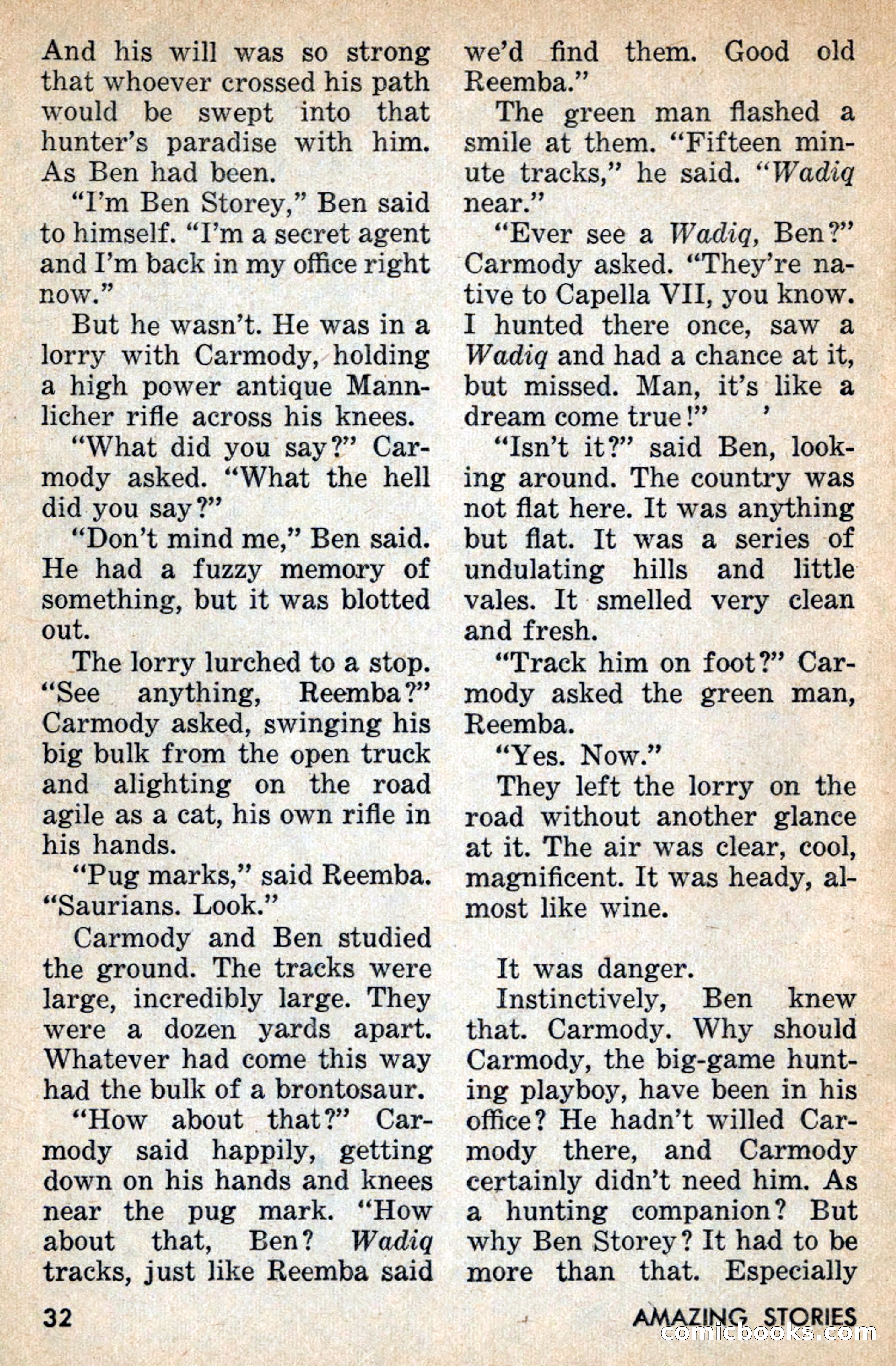 Amazing Stories, July 1956 — page 32 of 132
