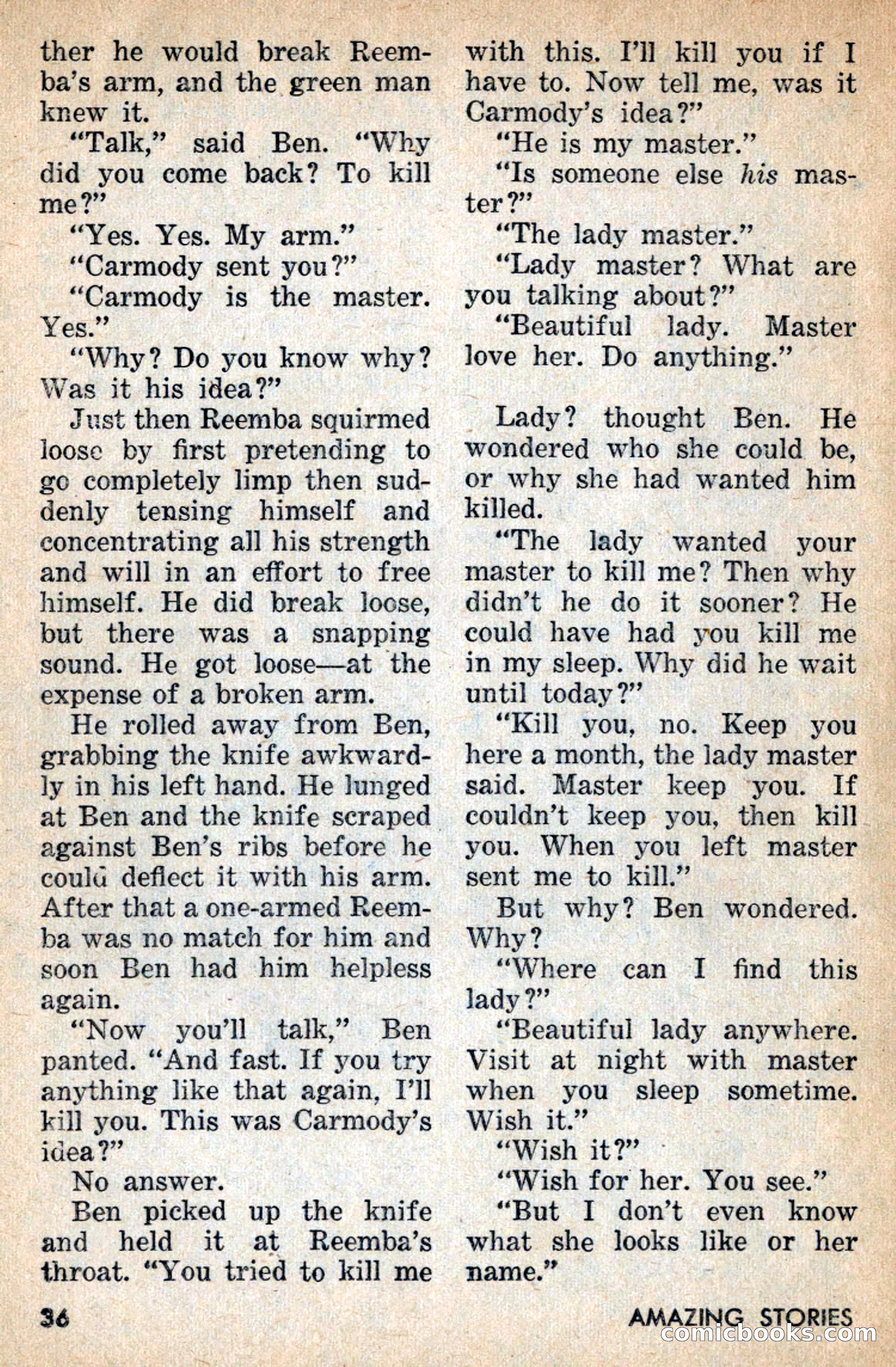Amazing Stories, July 1956 — page 36 of 132