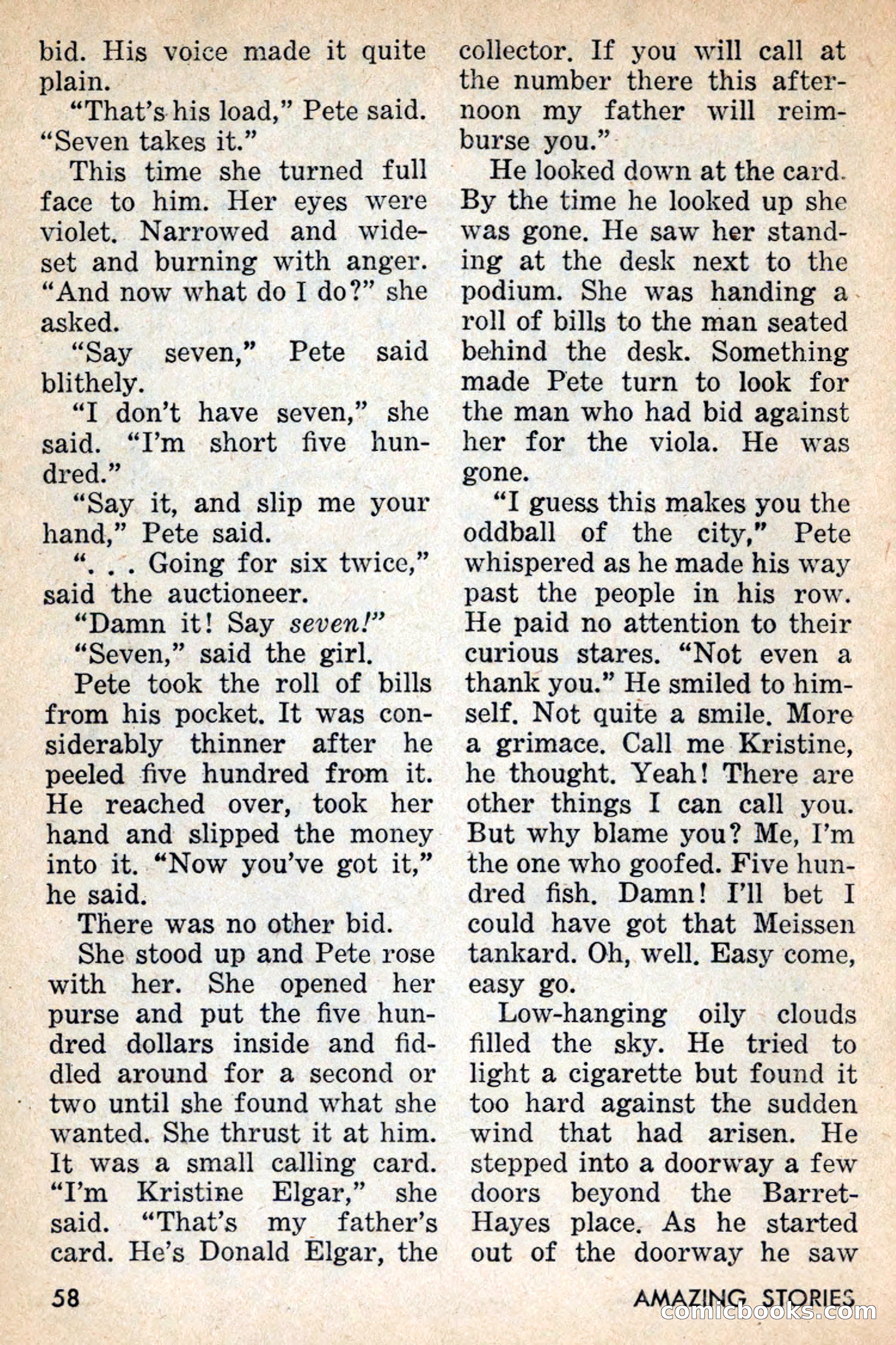 Amazing Stories, July 1956 — page 58 of 132