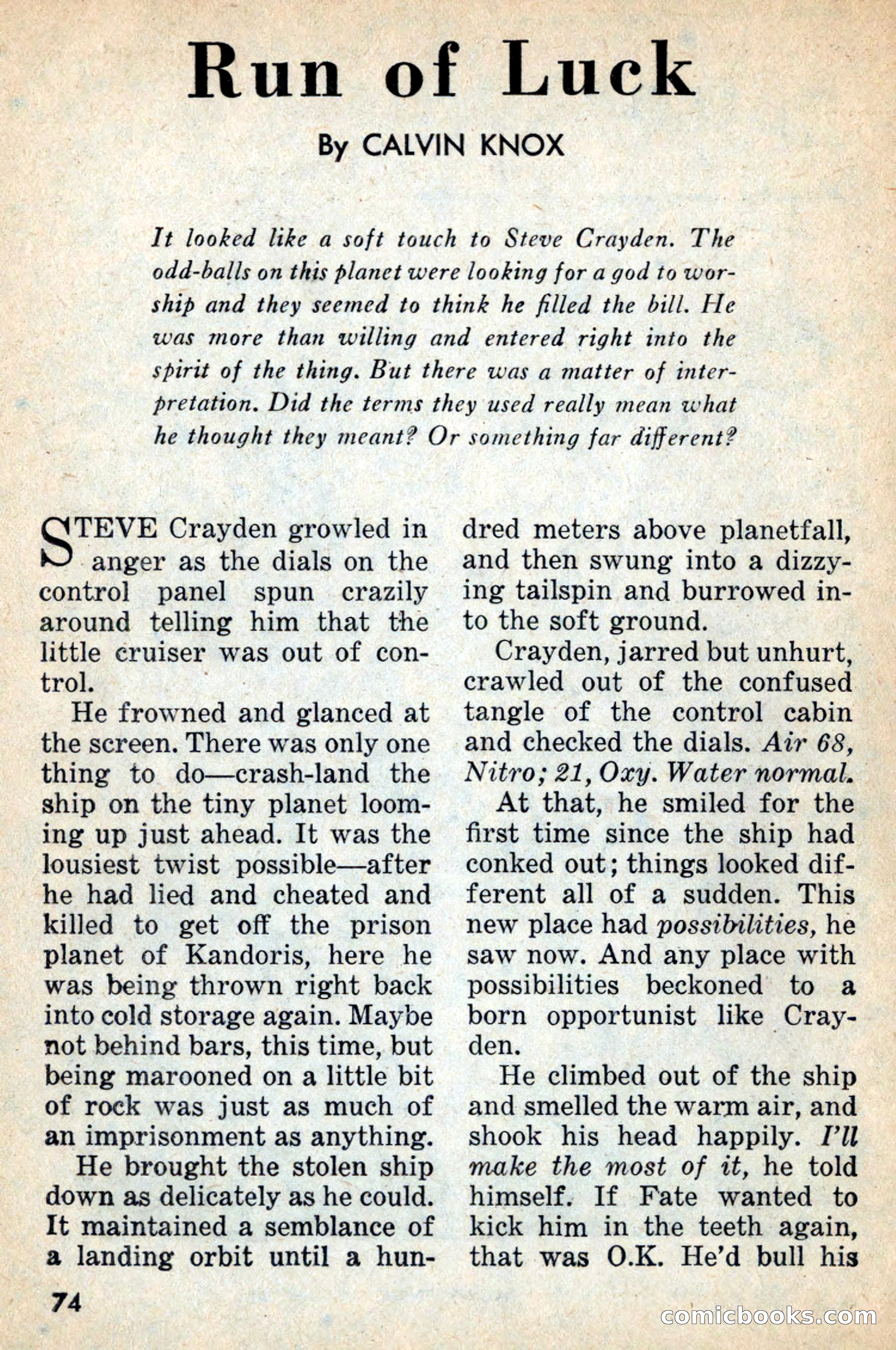 Amazing Stories, July 1956 — page 74 of 132