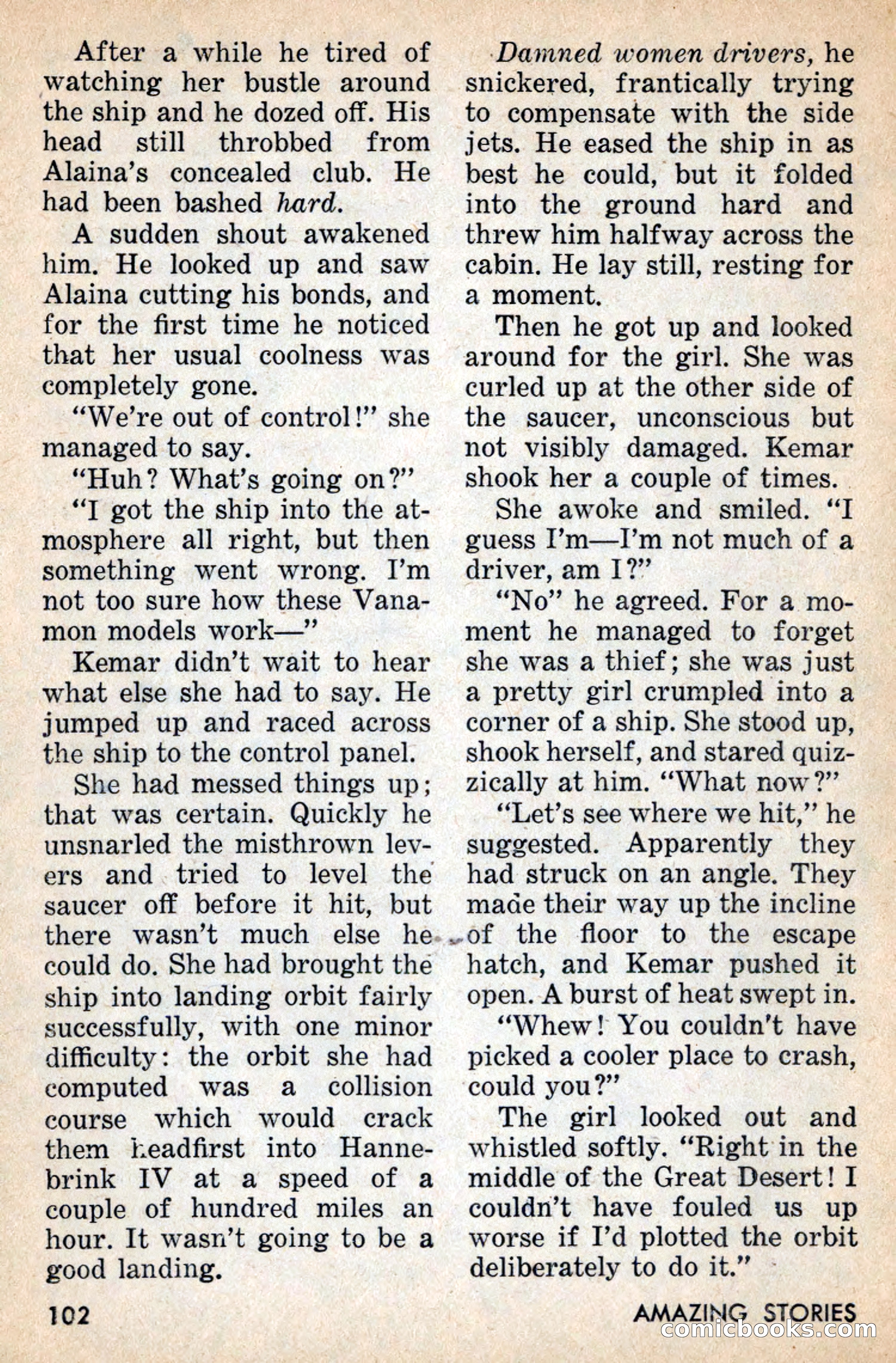 Amazing Stories, July 1956 — page 102 of 132