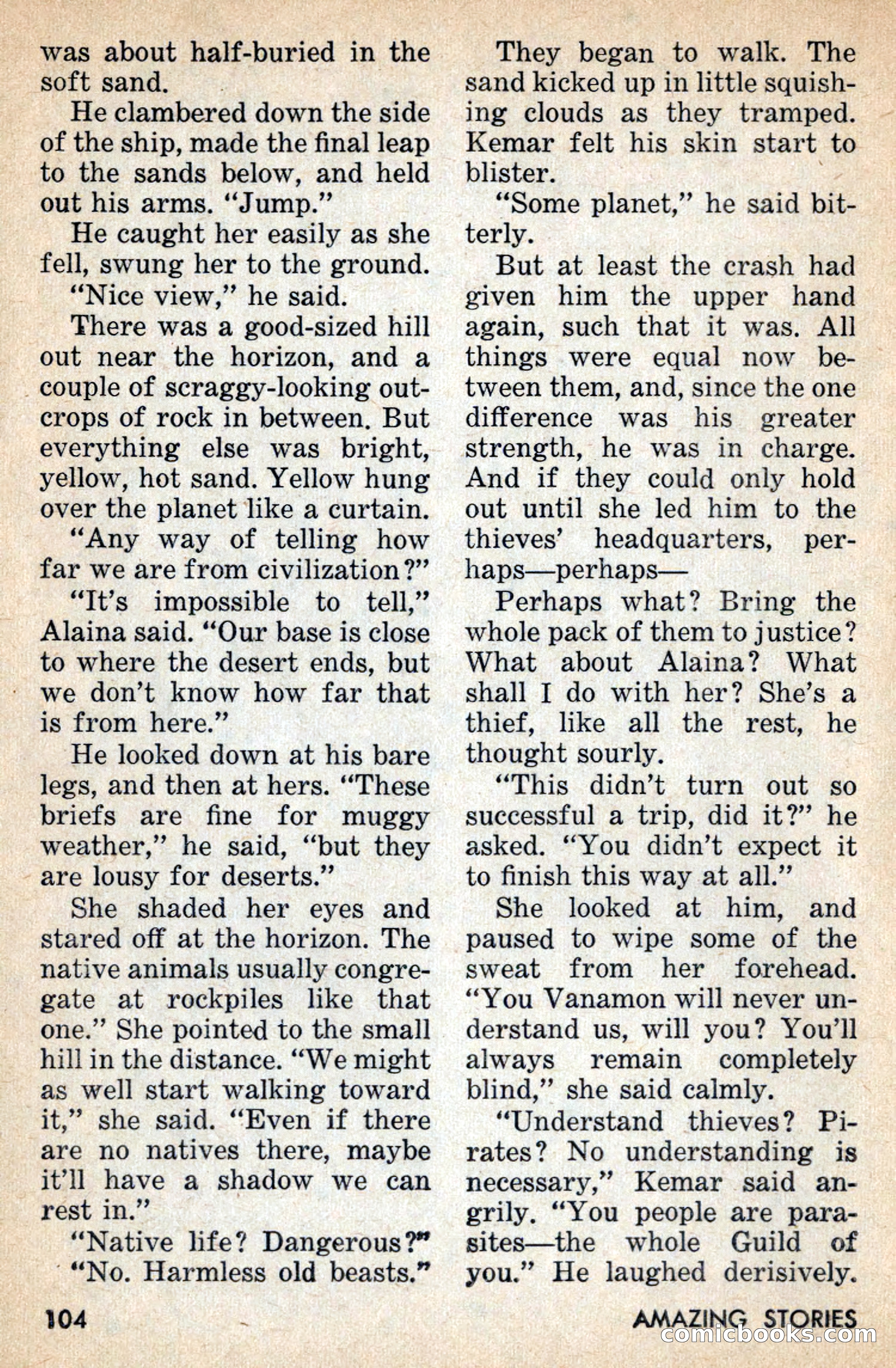 Amazing Stories, July 1956 — page 104 of 132