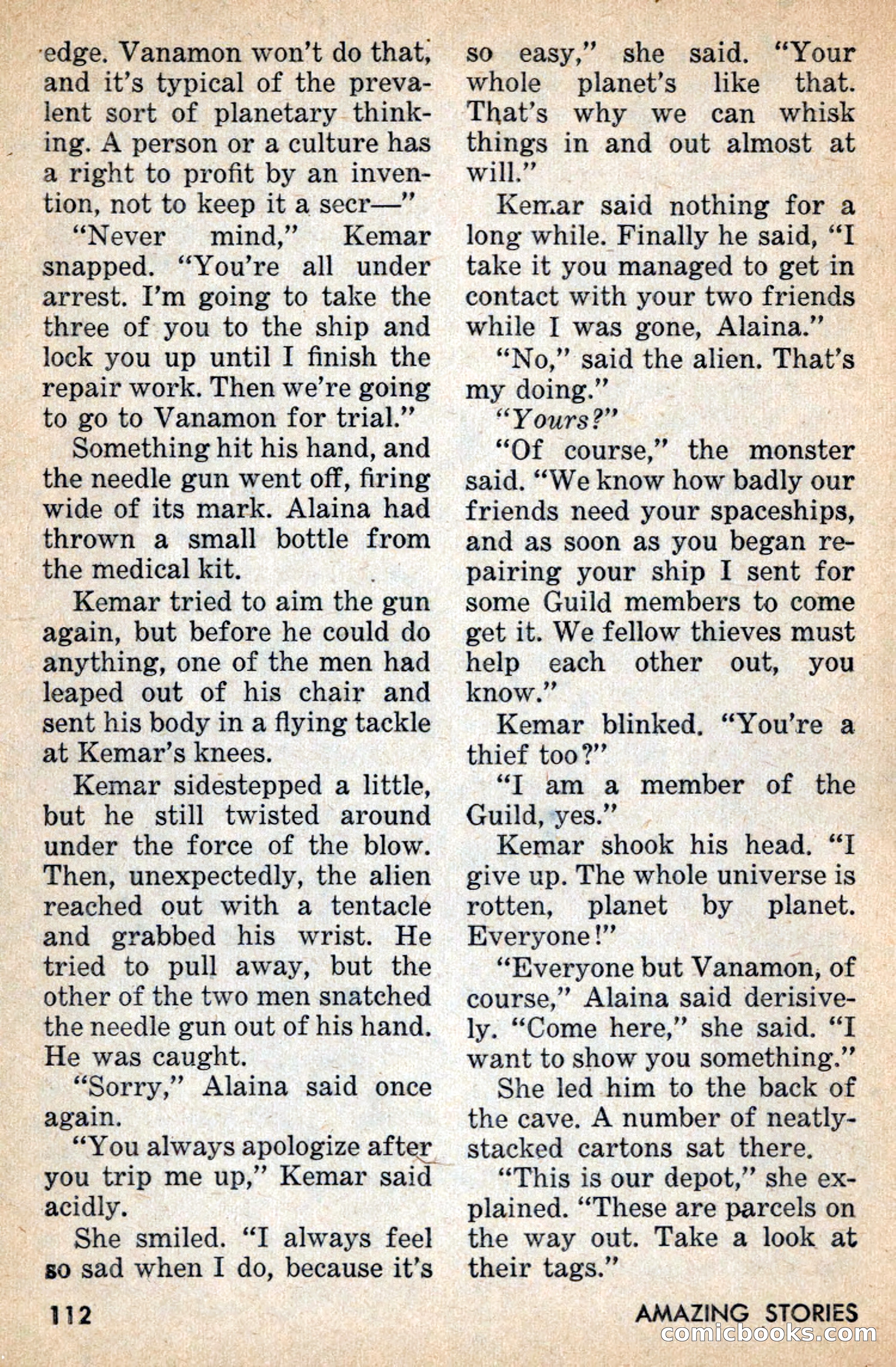 Amazing Stories, July 1956 — page 112 of 132