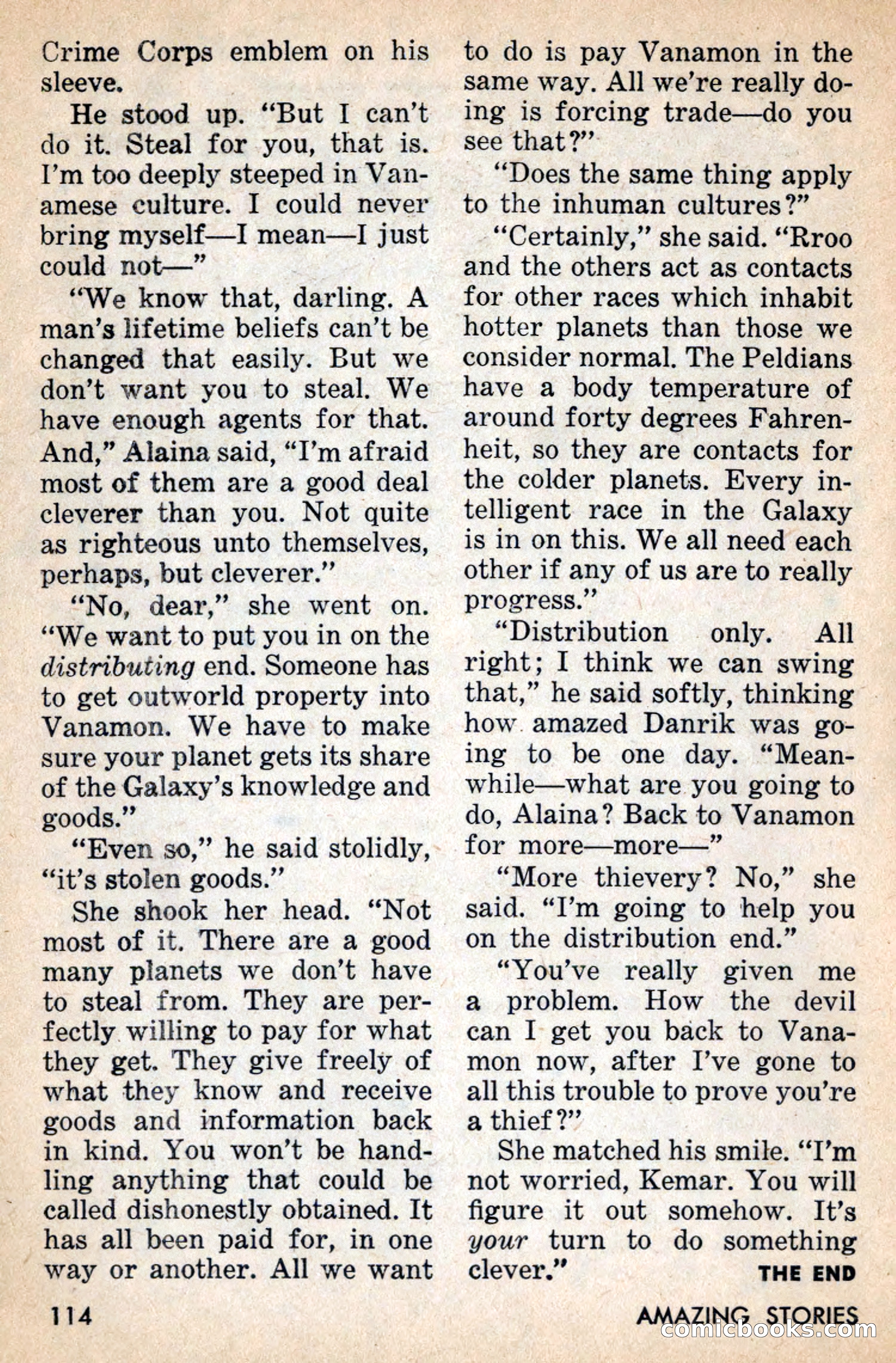 Amazing Stories, July 1956 — page 114 of 132