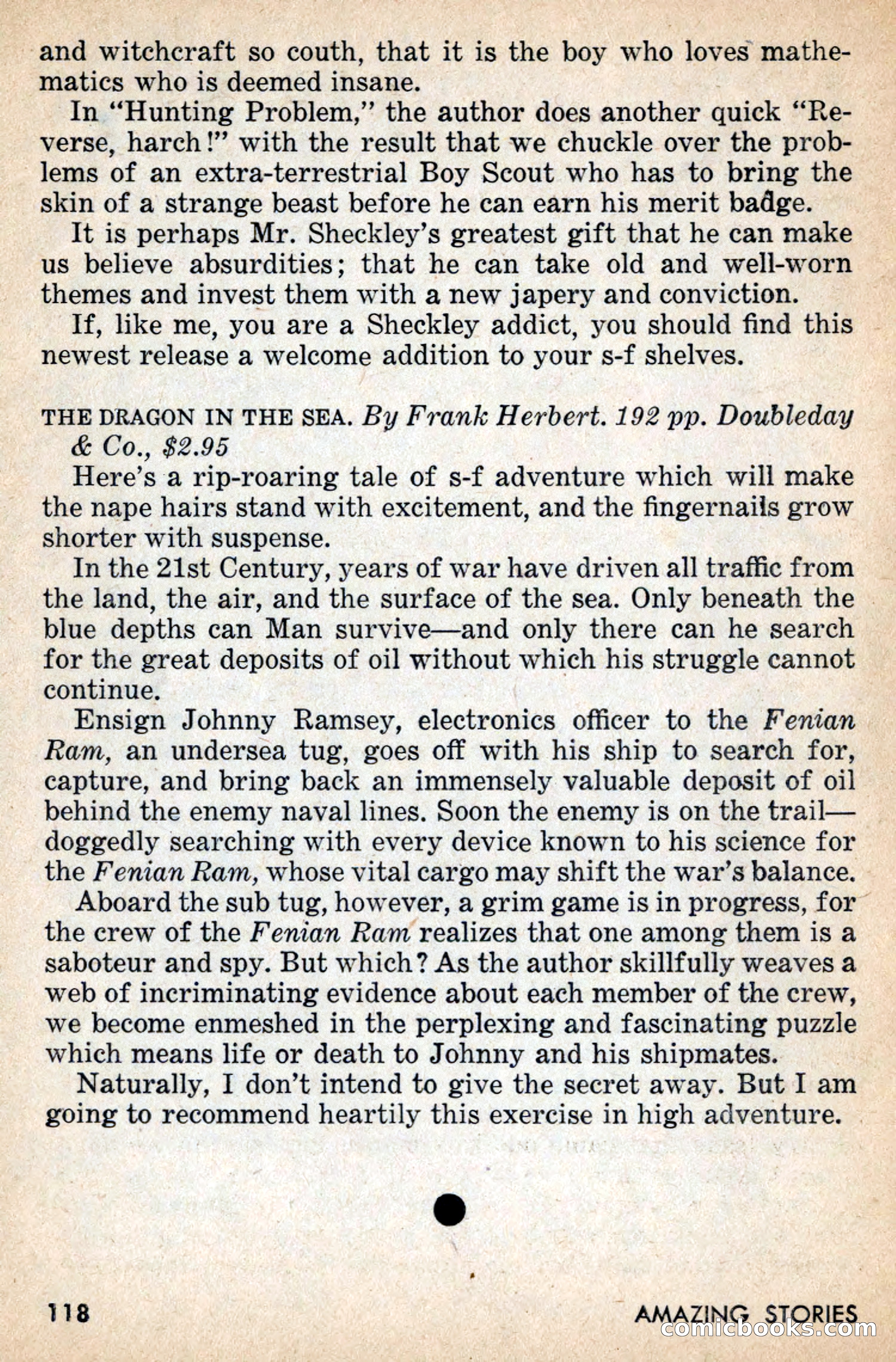 Amazing Stories, July 1956 — page 118 of 132