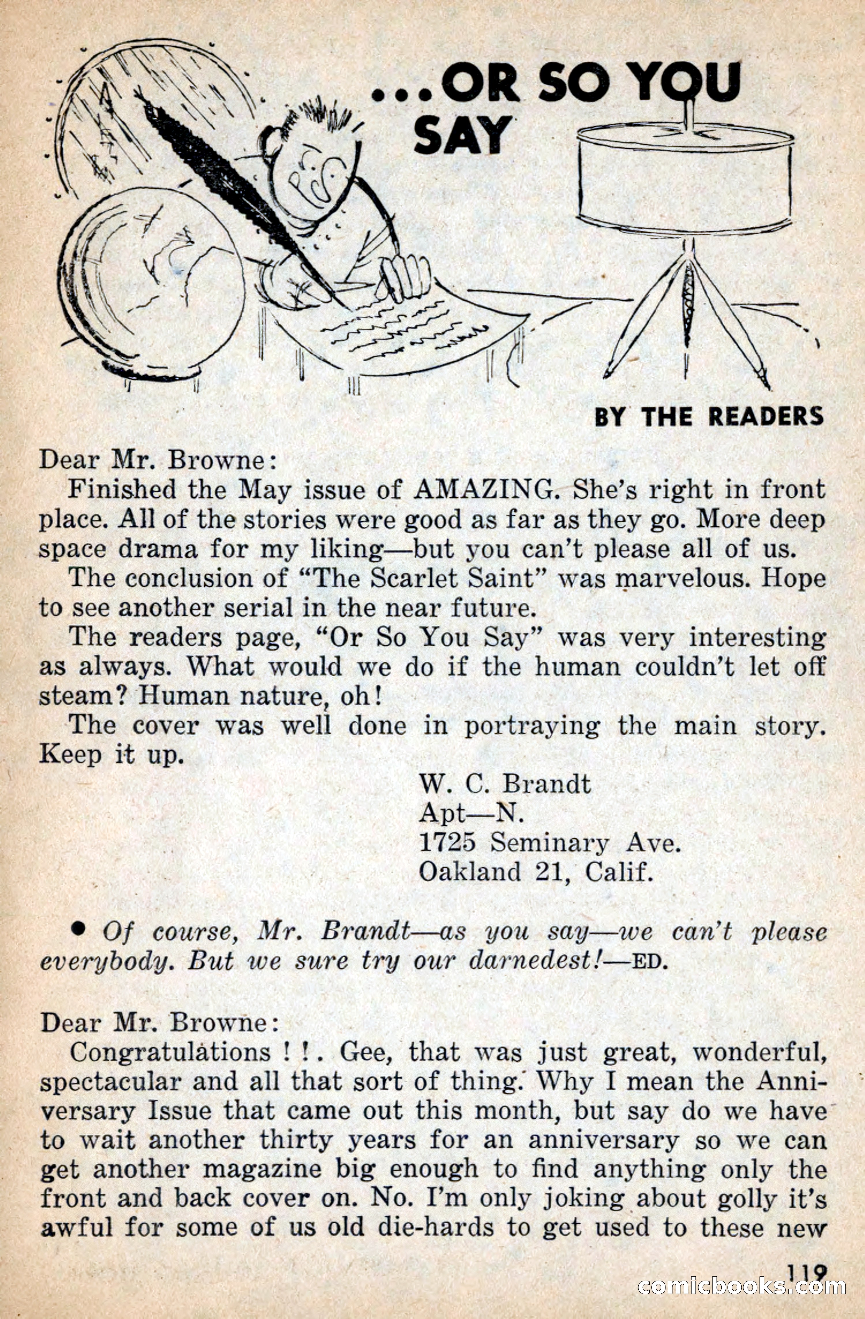Amazing Stories, July 1956 — page 119 of 132
