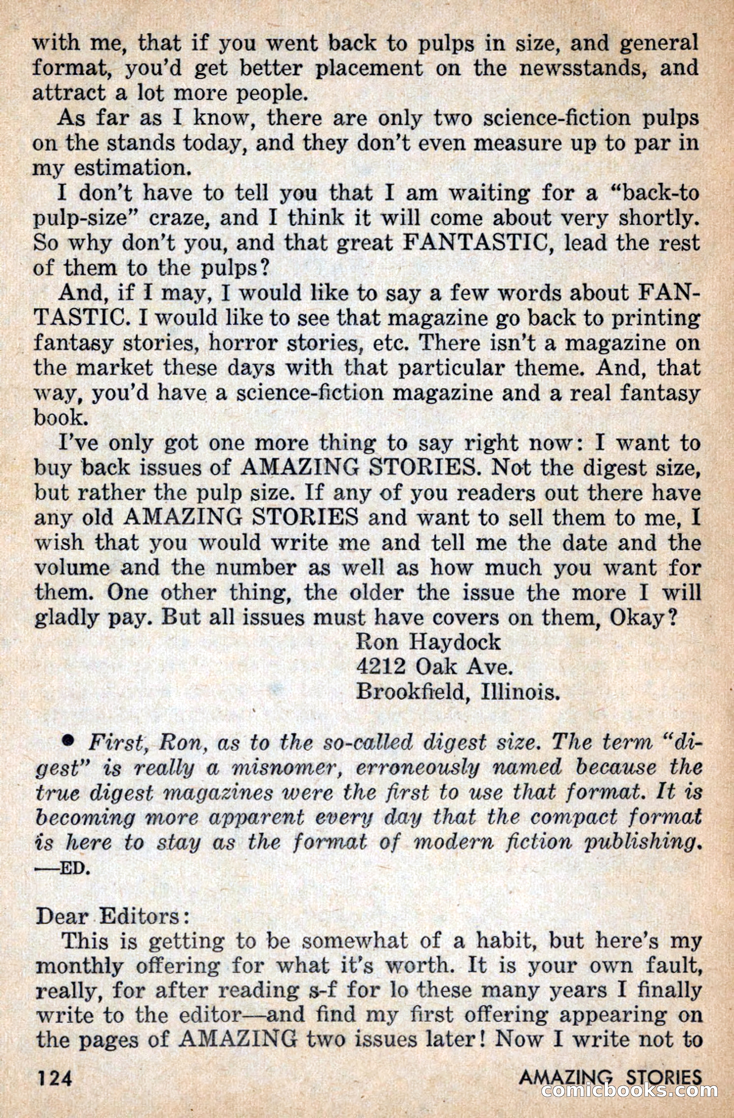 Amazing Stories, July 1956 — page 124 of 132
