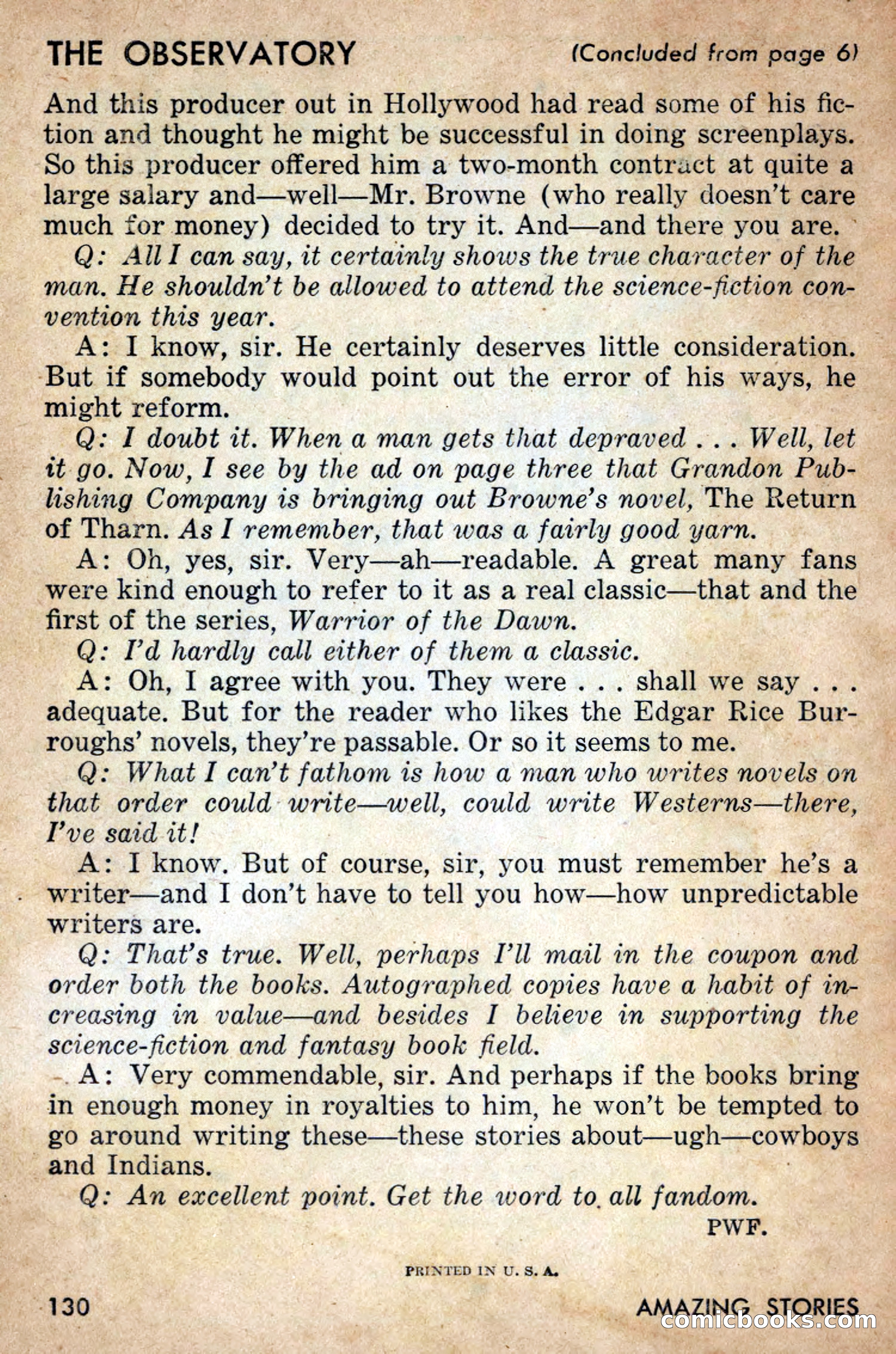 Amazing Stories, July 1956 — page 130 of 132