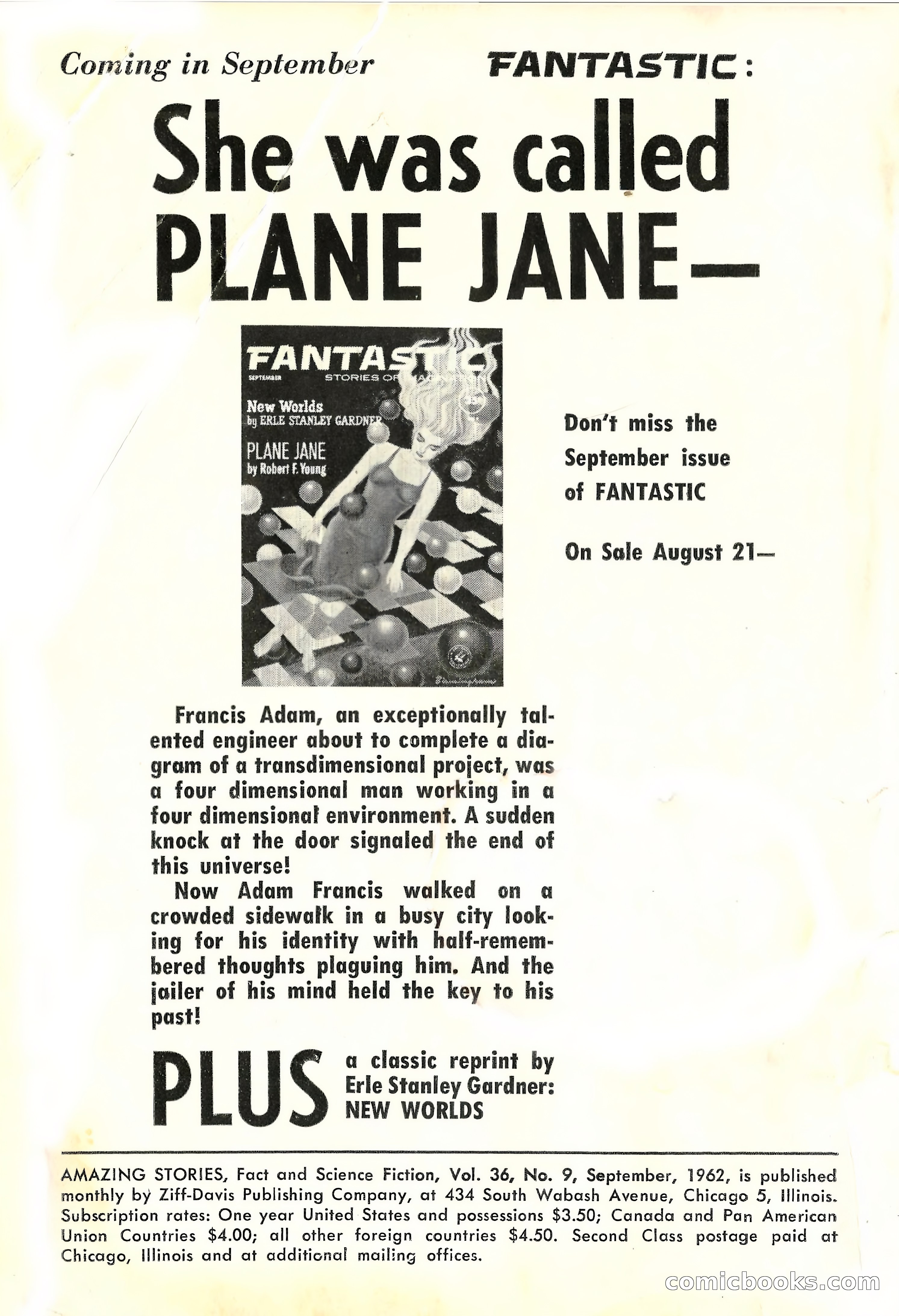 Amazing Stories, September 1962 — page 2 of 132