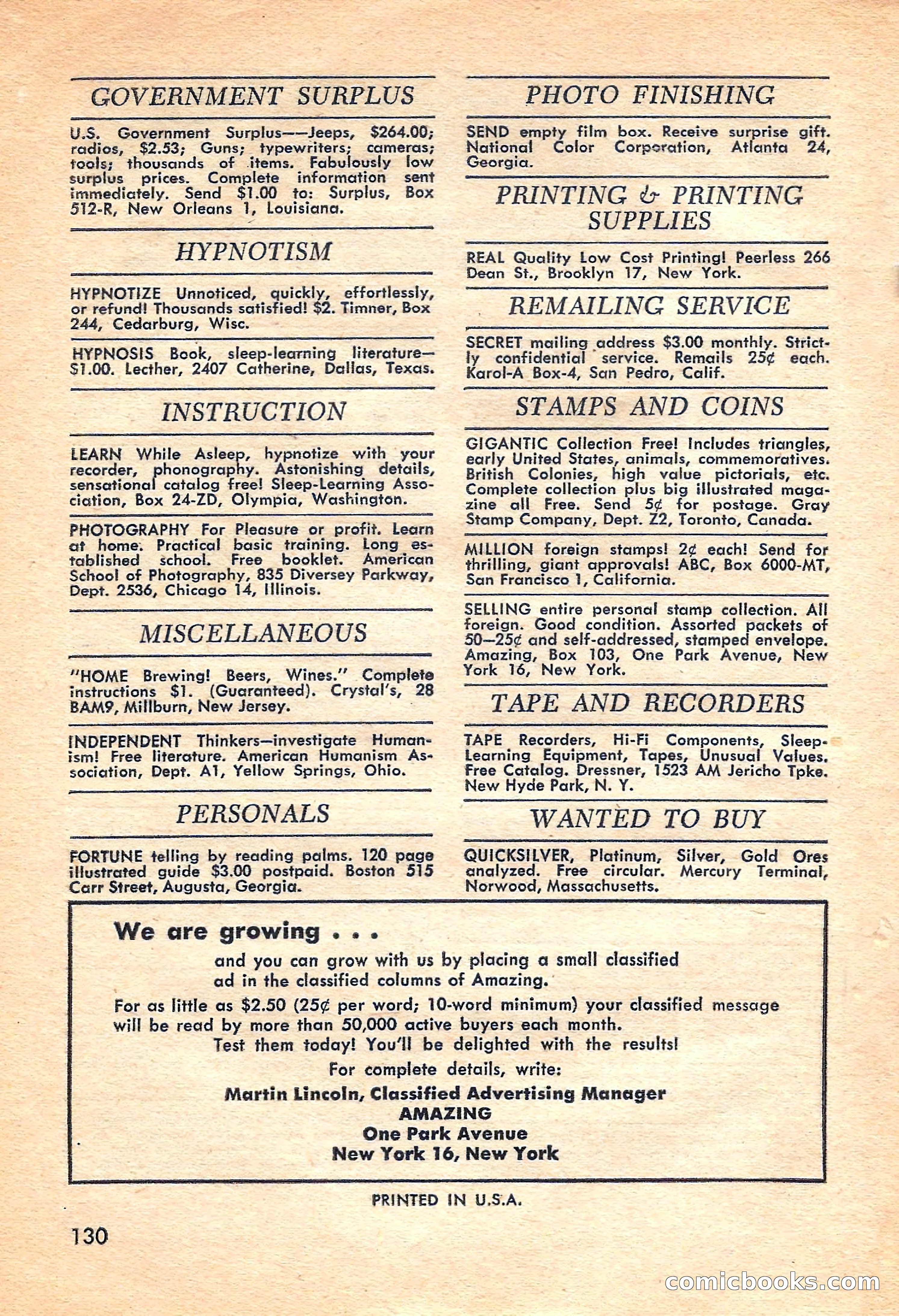 Amazing Stories, September 1962 — page 130 of 132