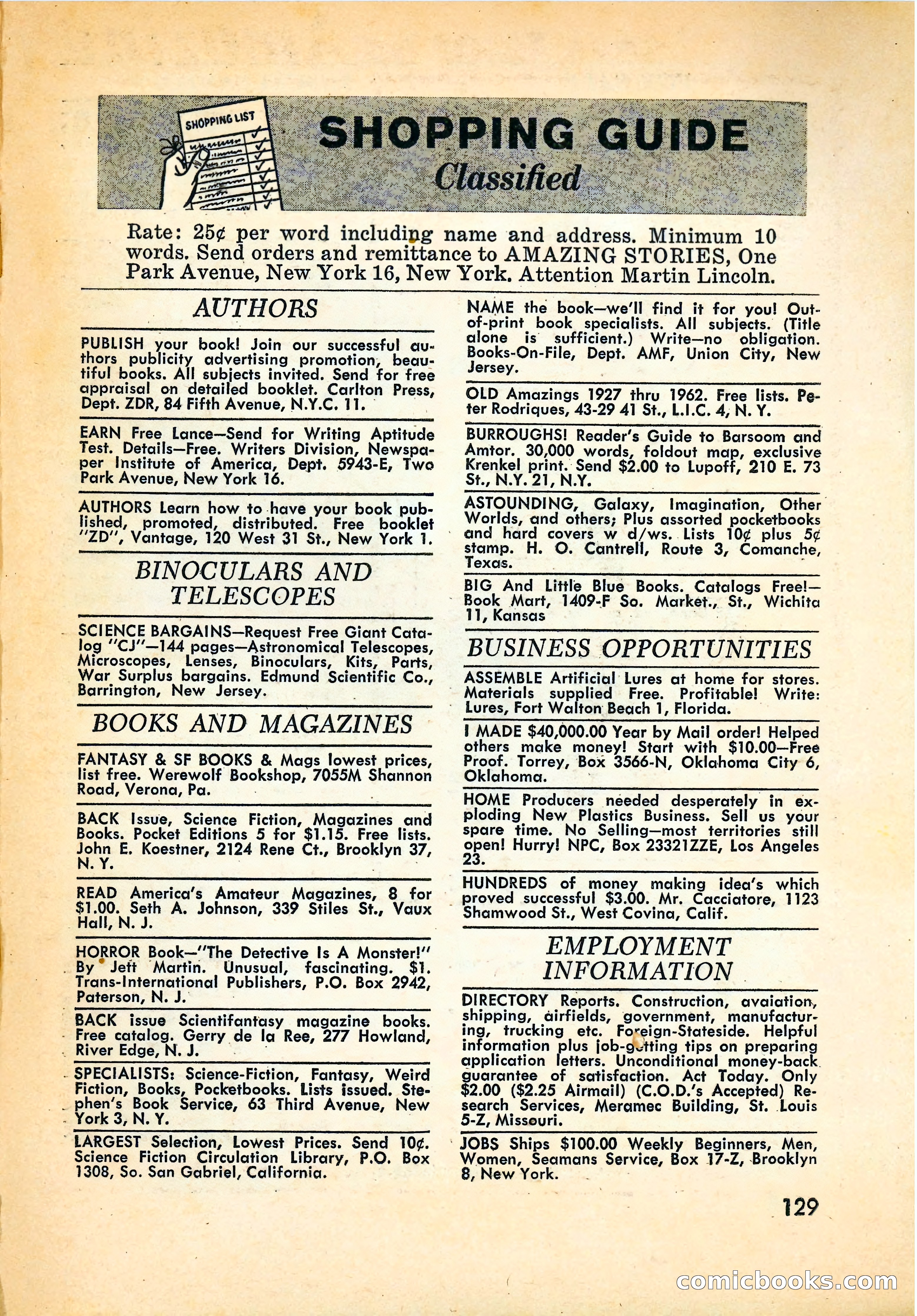 Amazing Stories, June 1963 — page 129 of 132