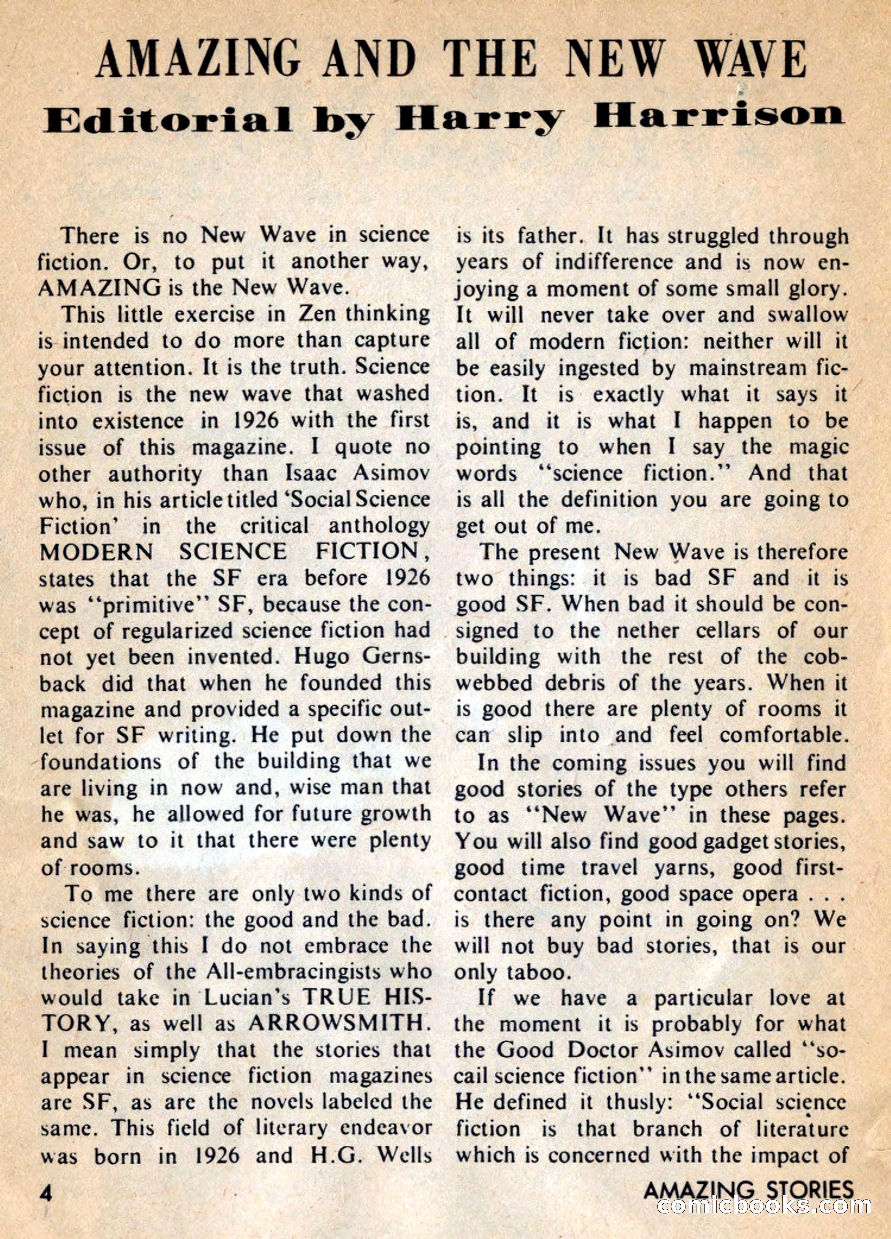 Amazing Stories, February 1968 — page 4 of 148