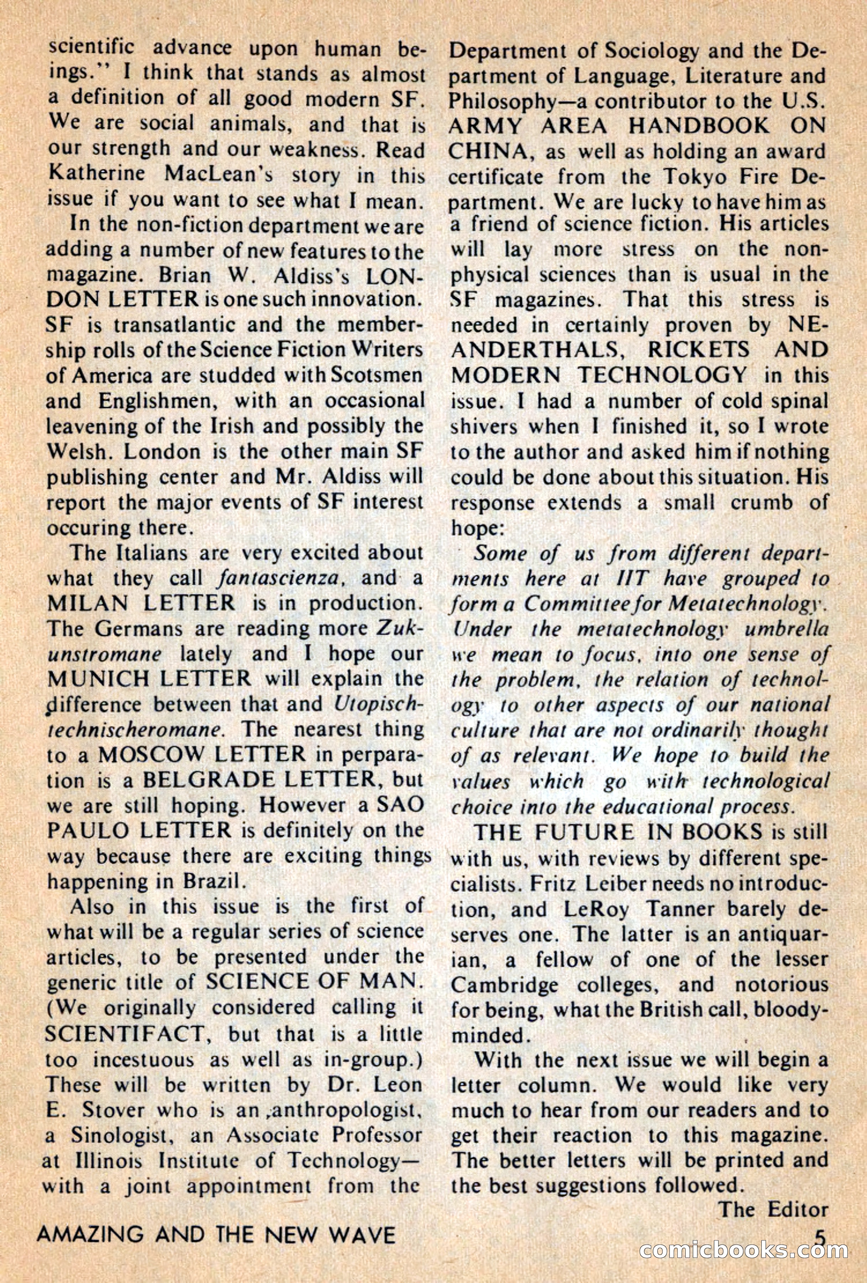 Amazing Stories, February 1968 — page 5 of 148