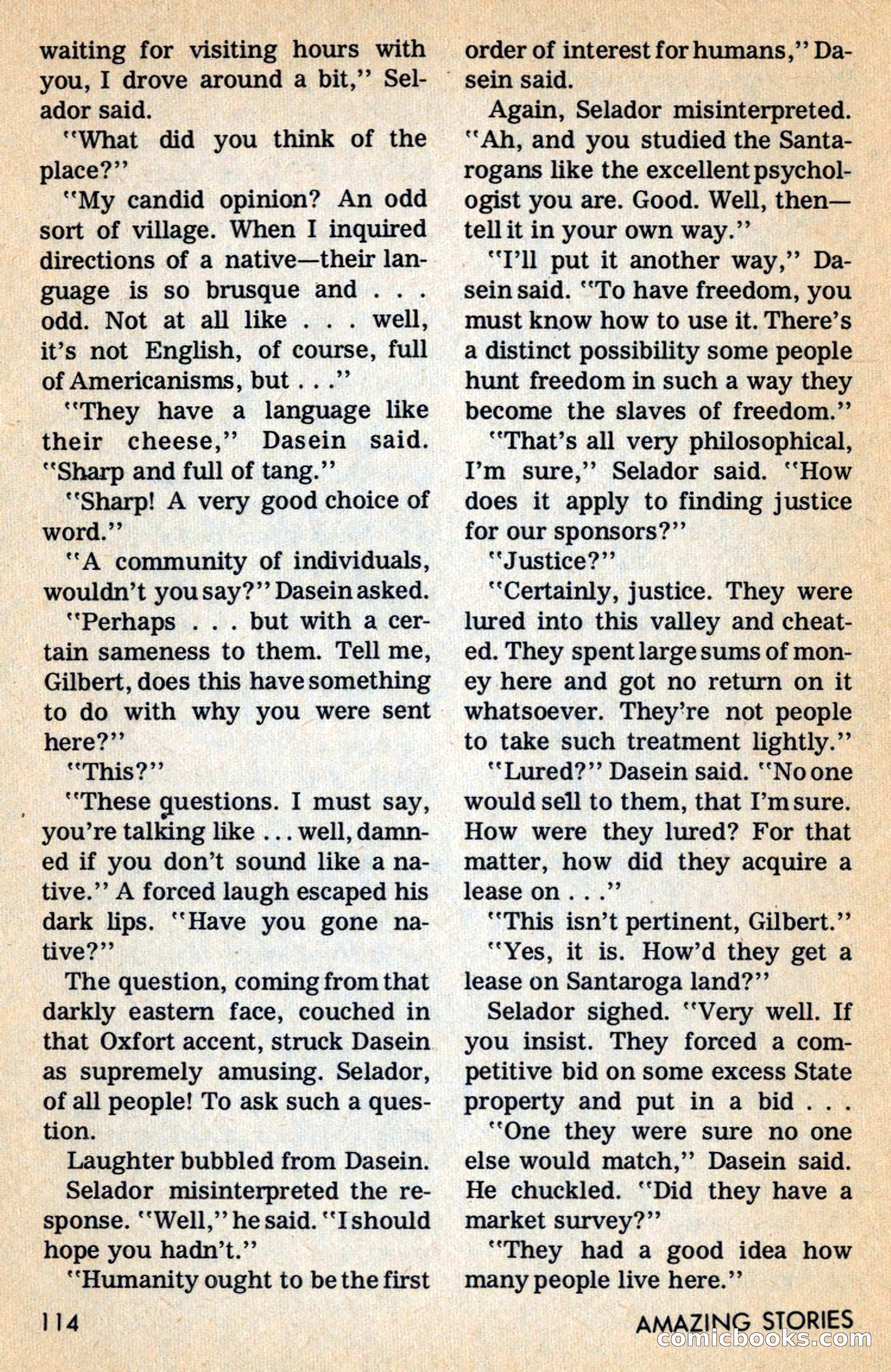 Amazing Stories, February 1968 — page 114 of 148