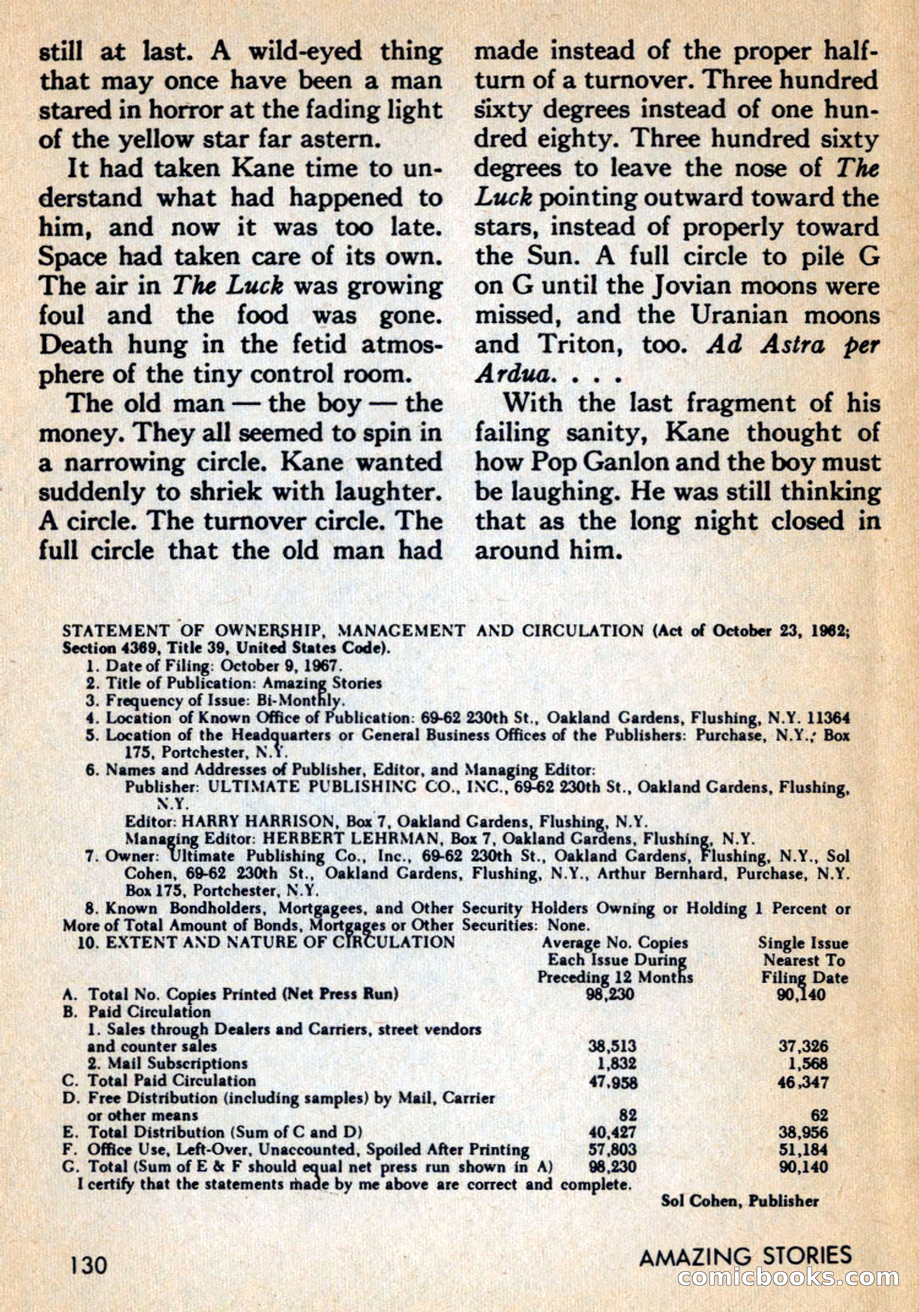 Amazing Stories, February 1968 — page 130 of 148