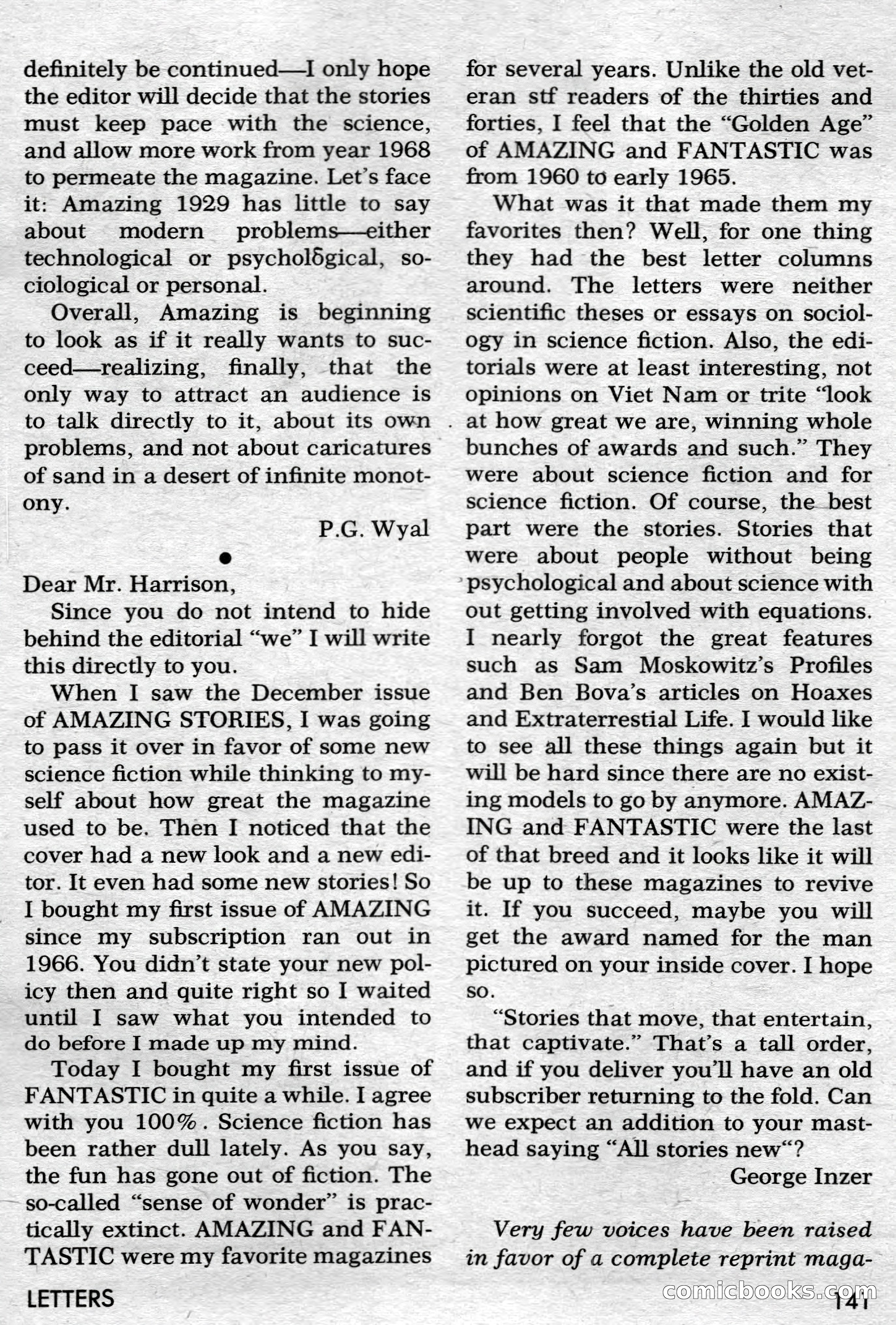 Amazing Stories, July 1968 — page 141 of 148