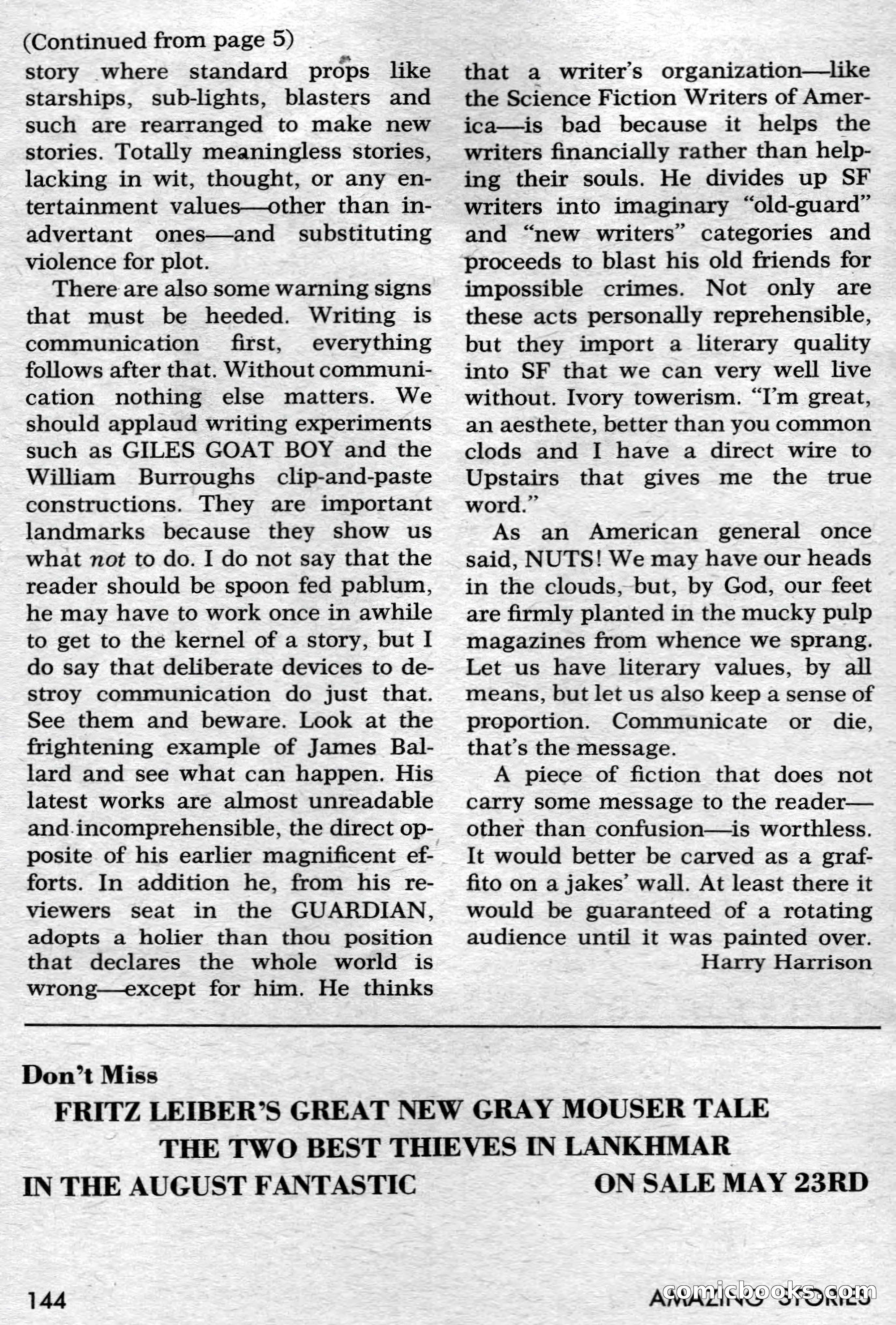 Amazing Stories, July 1968 — page 144 of 148