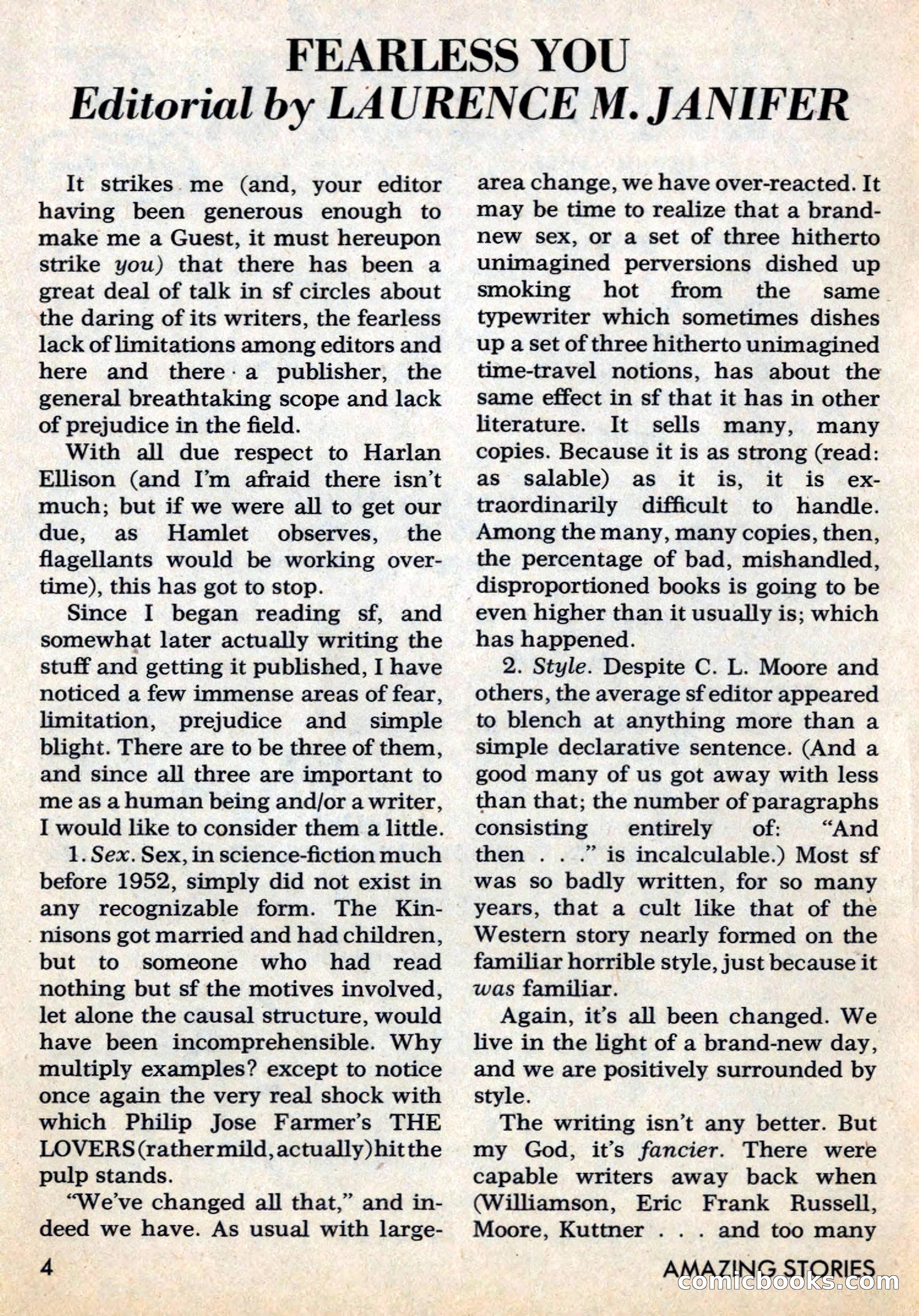 Amazing Stories, March 1969 — page 4 of 148