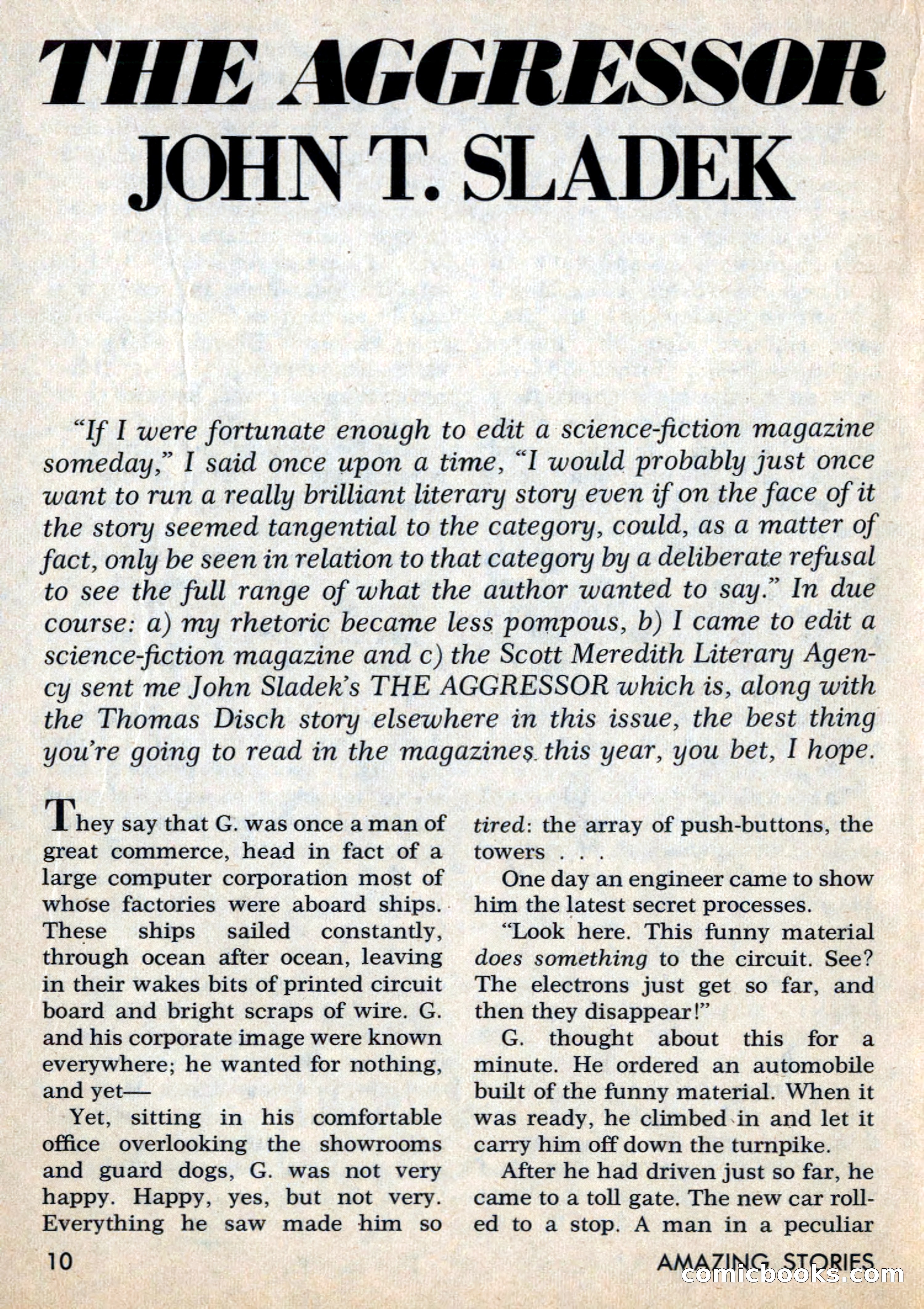 Amazing Stories, March 1969 — page 10 of 148