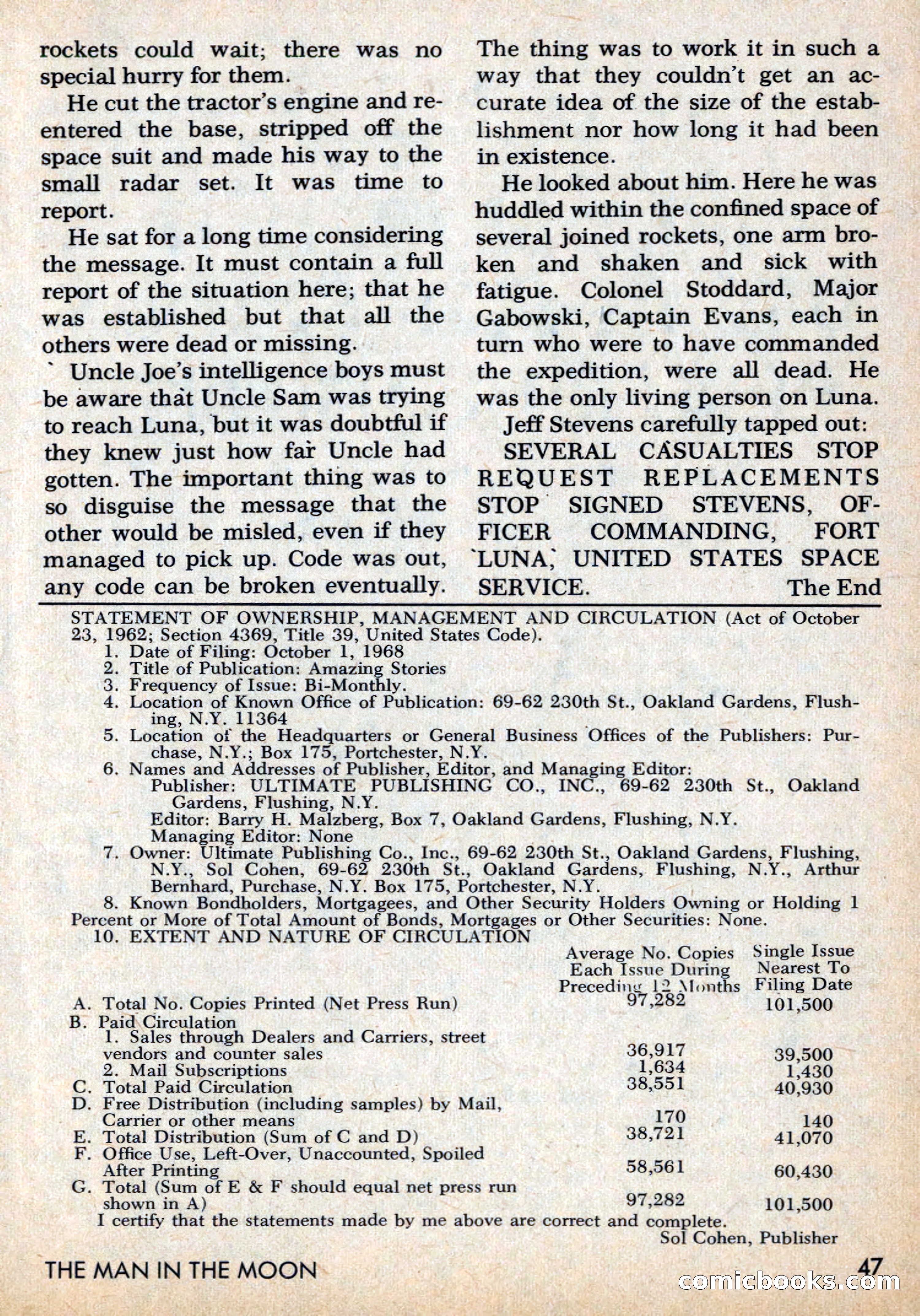 Amazing Stories, March 1969 — page 47 of 148