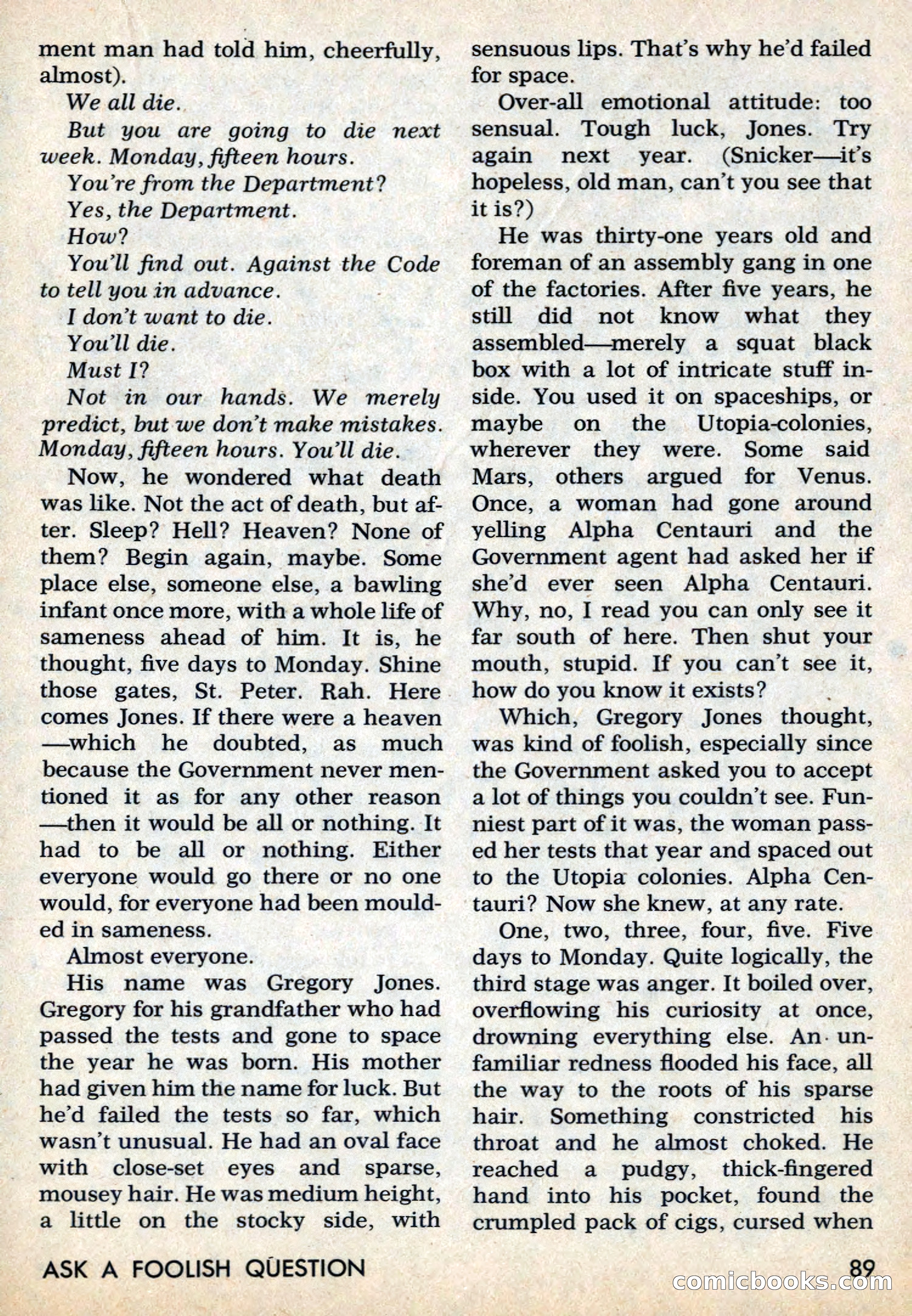 Amazing Stories, March 1969 — page 89 of 148