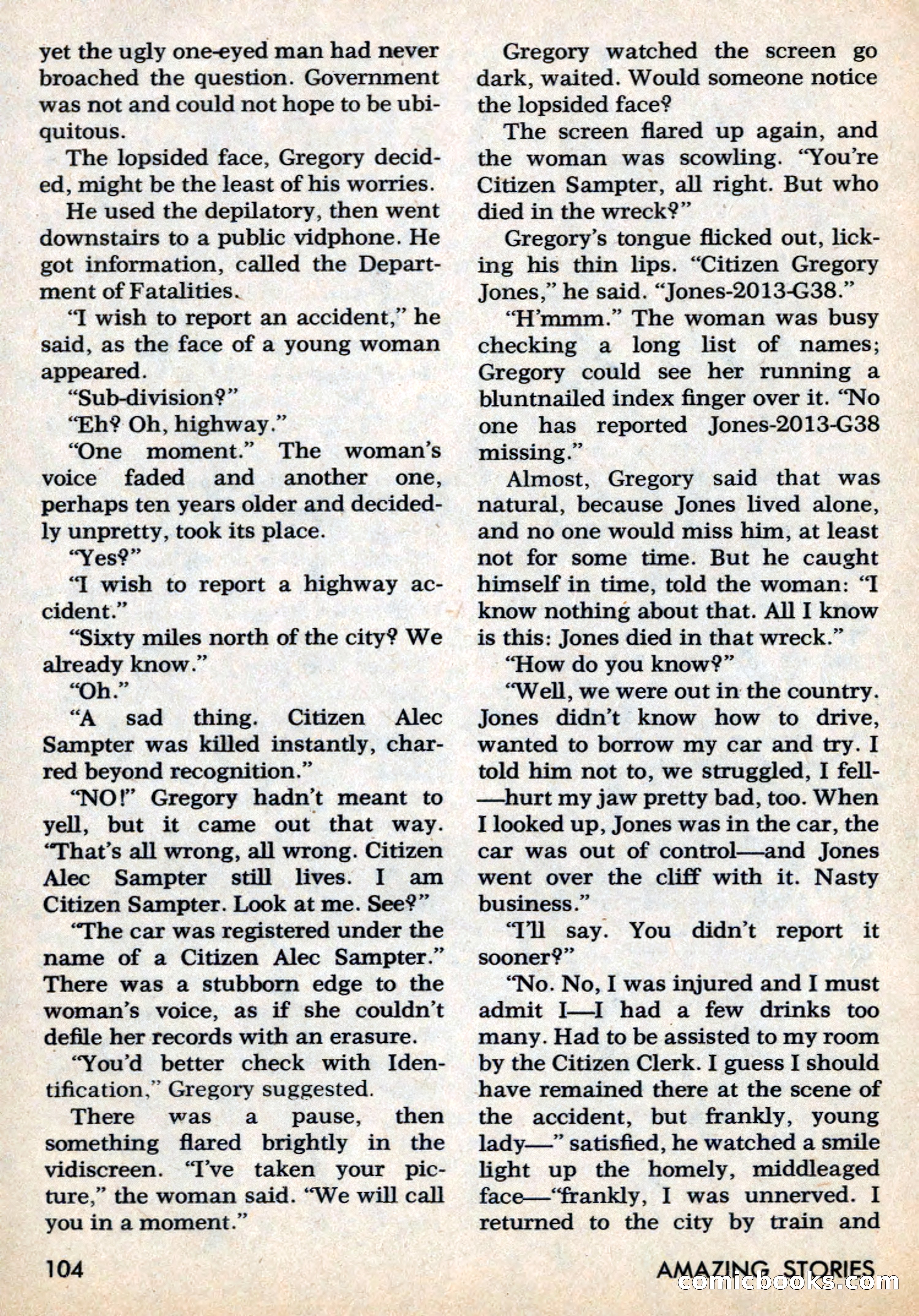 Amazing Stories, March 1969 — page 104 of 148