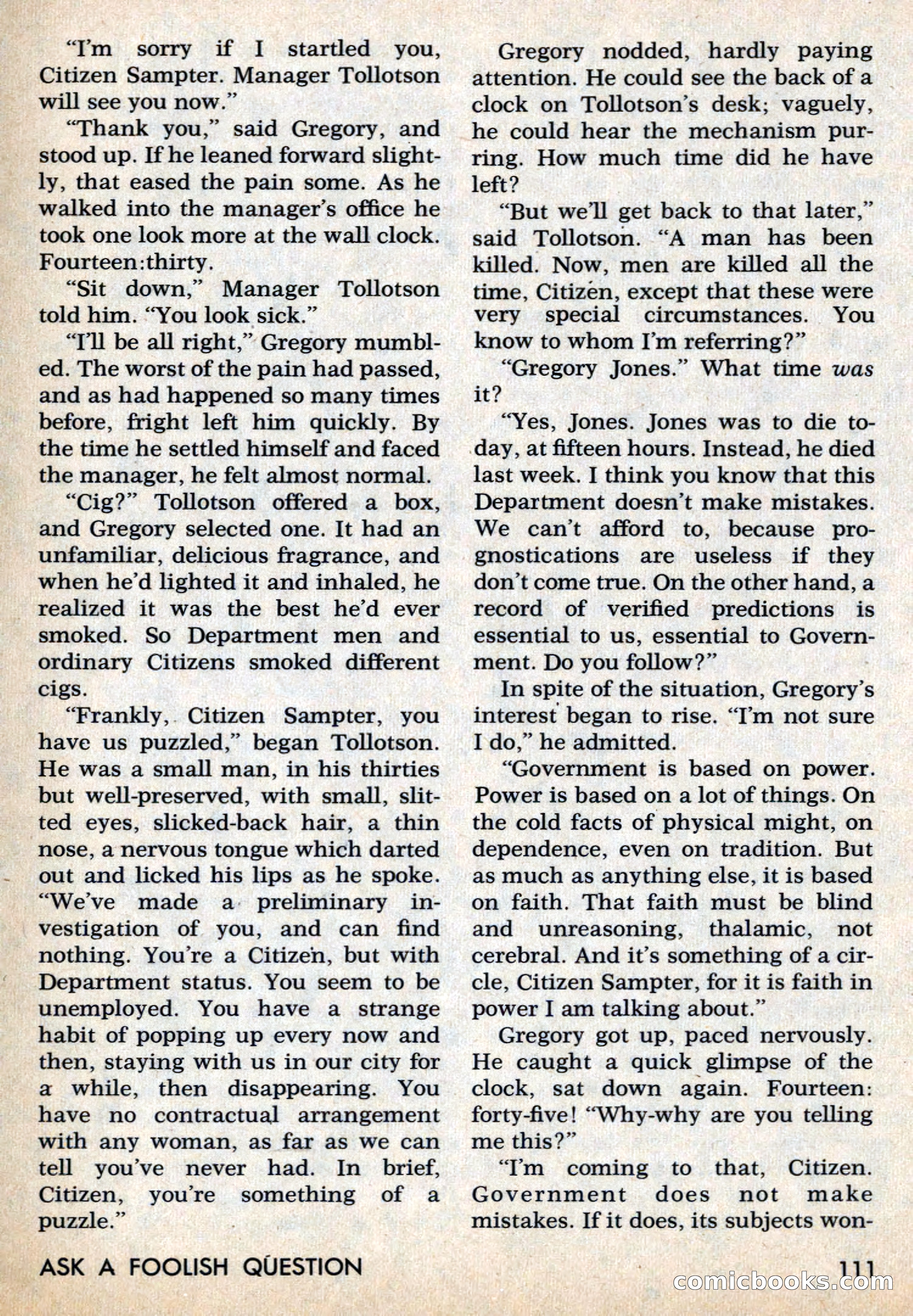 Amazing Stories, March 1969 — page 111 of 148