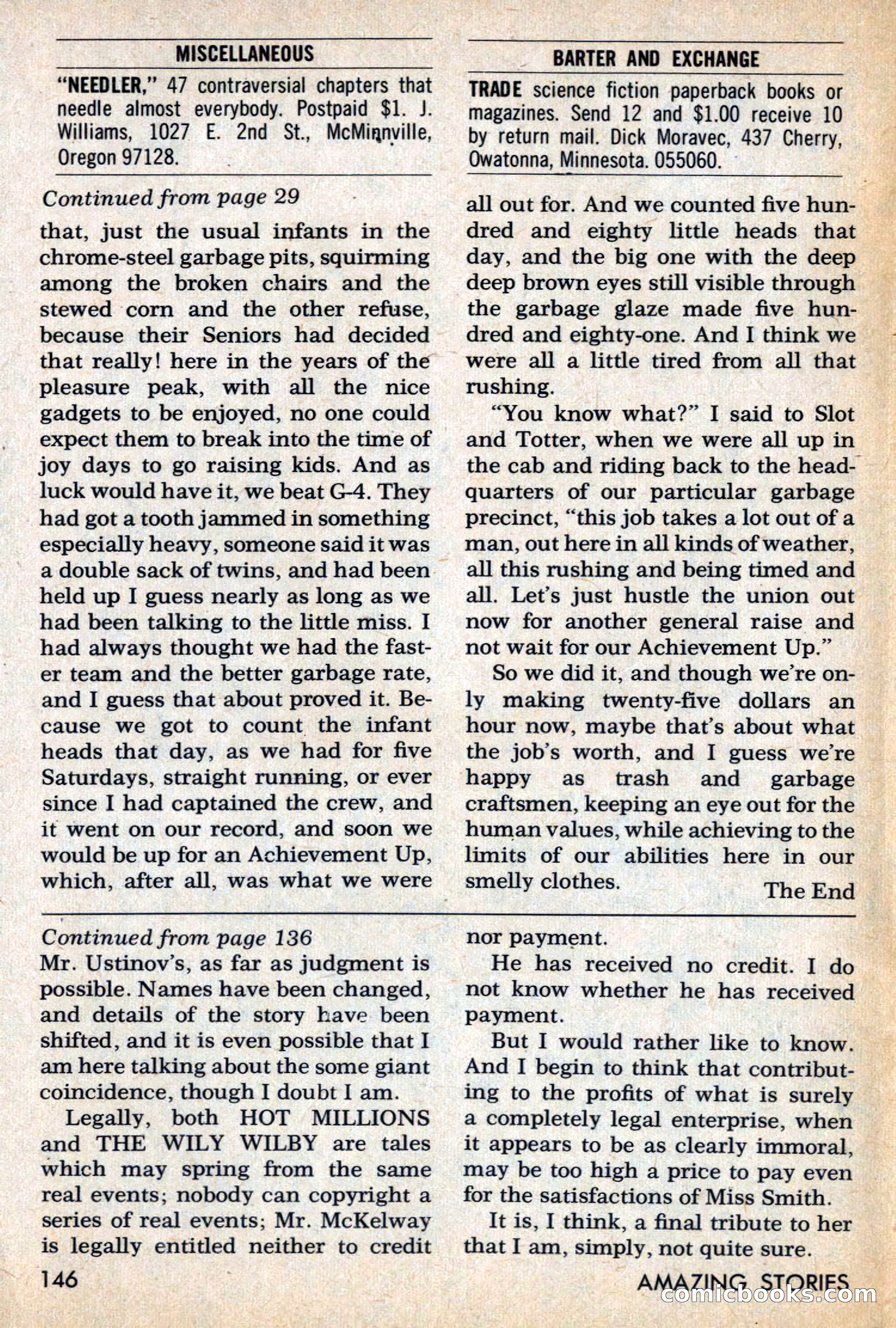 Amazing Stories, March 1969 — page 146 of 148