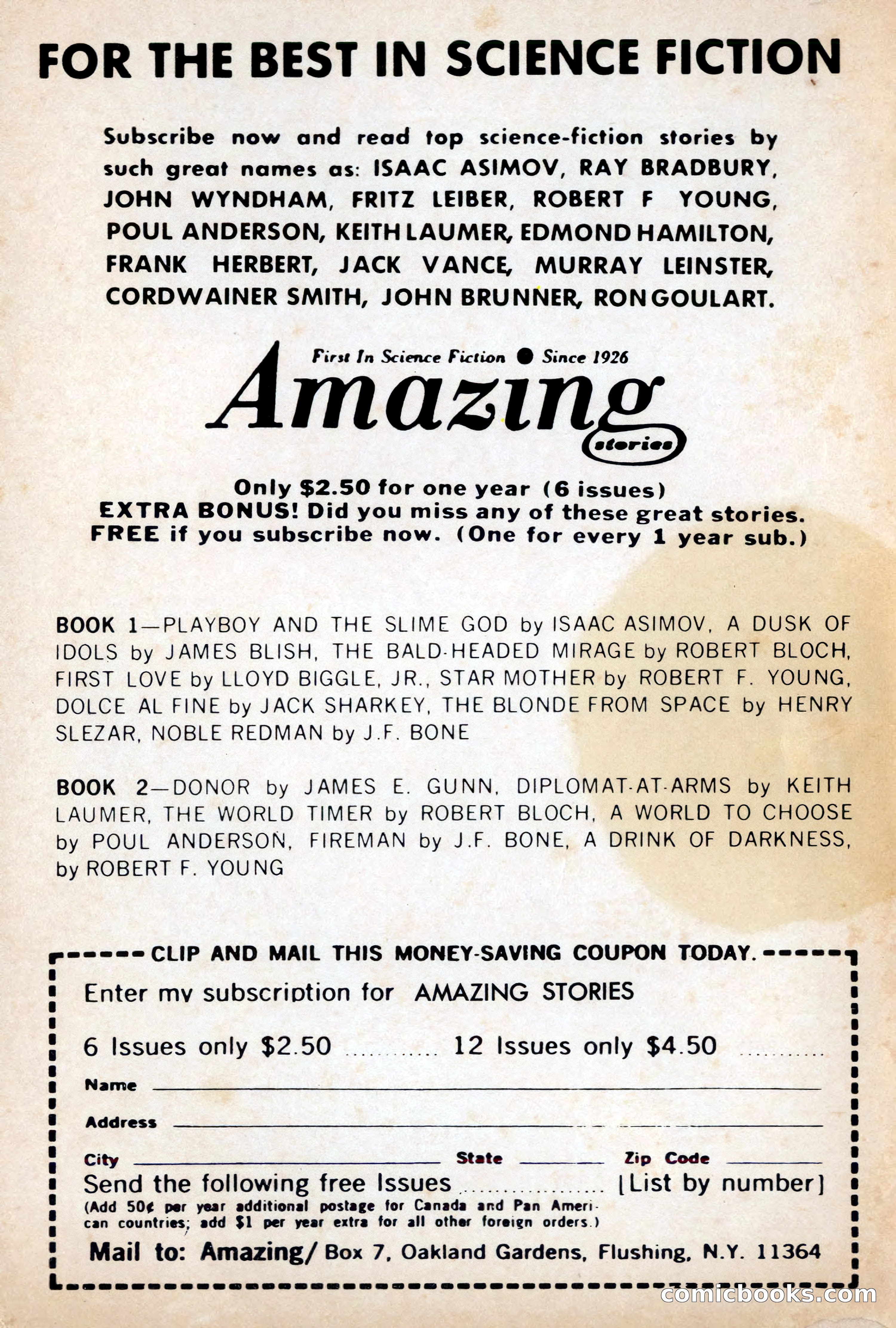 Amazing Stories, May 1969 — page 2 of 148