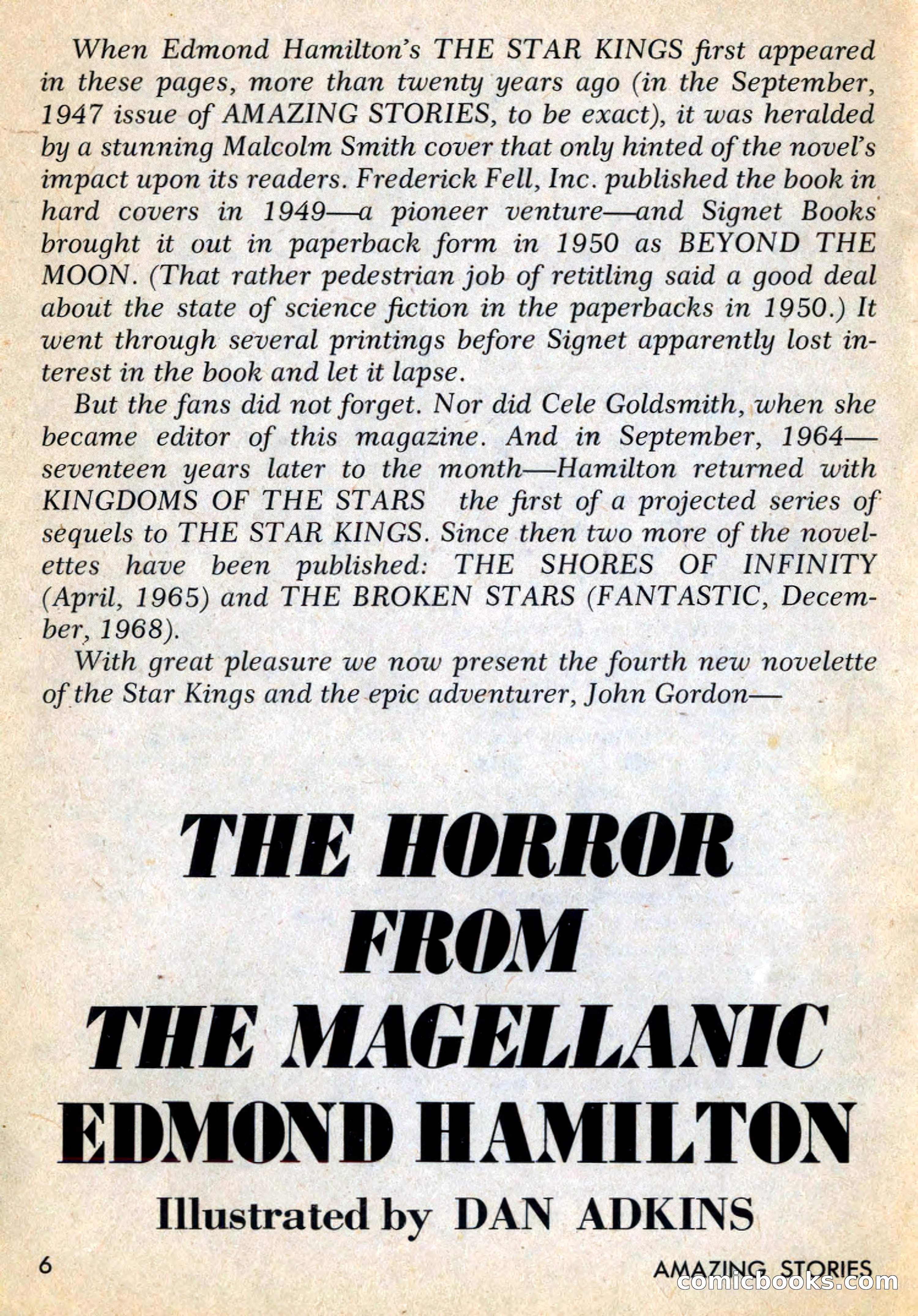 Amazing Stories, May 1969 — page 6 of 148