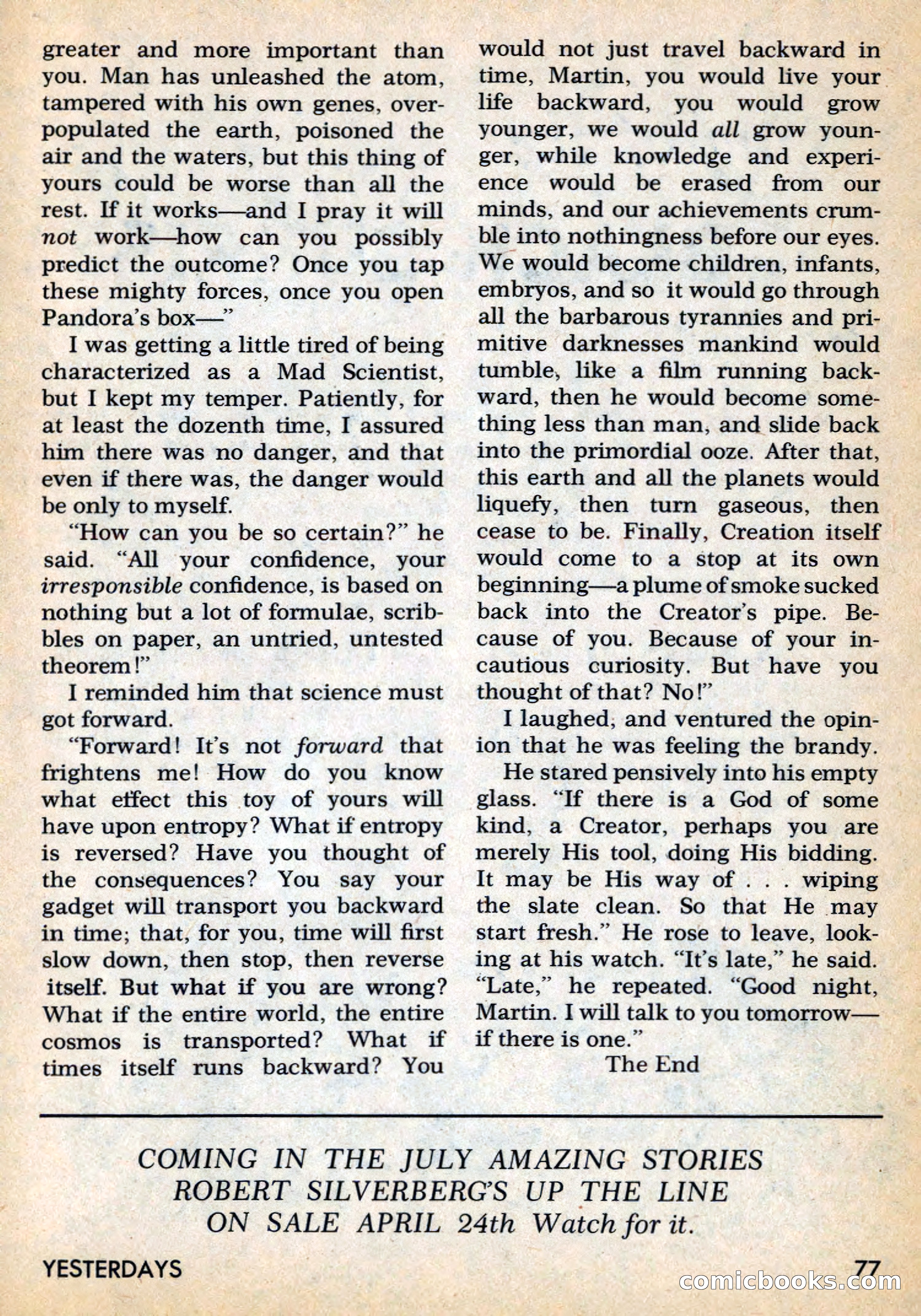 Amazing Stories, May 1969 — page 77 of 148