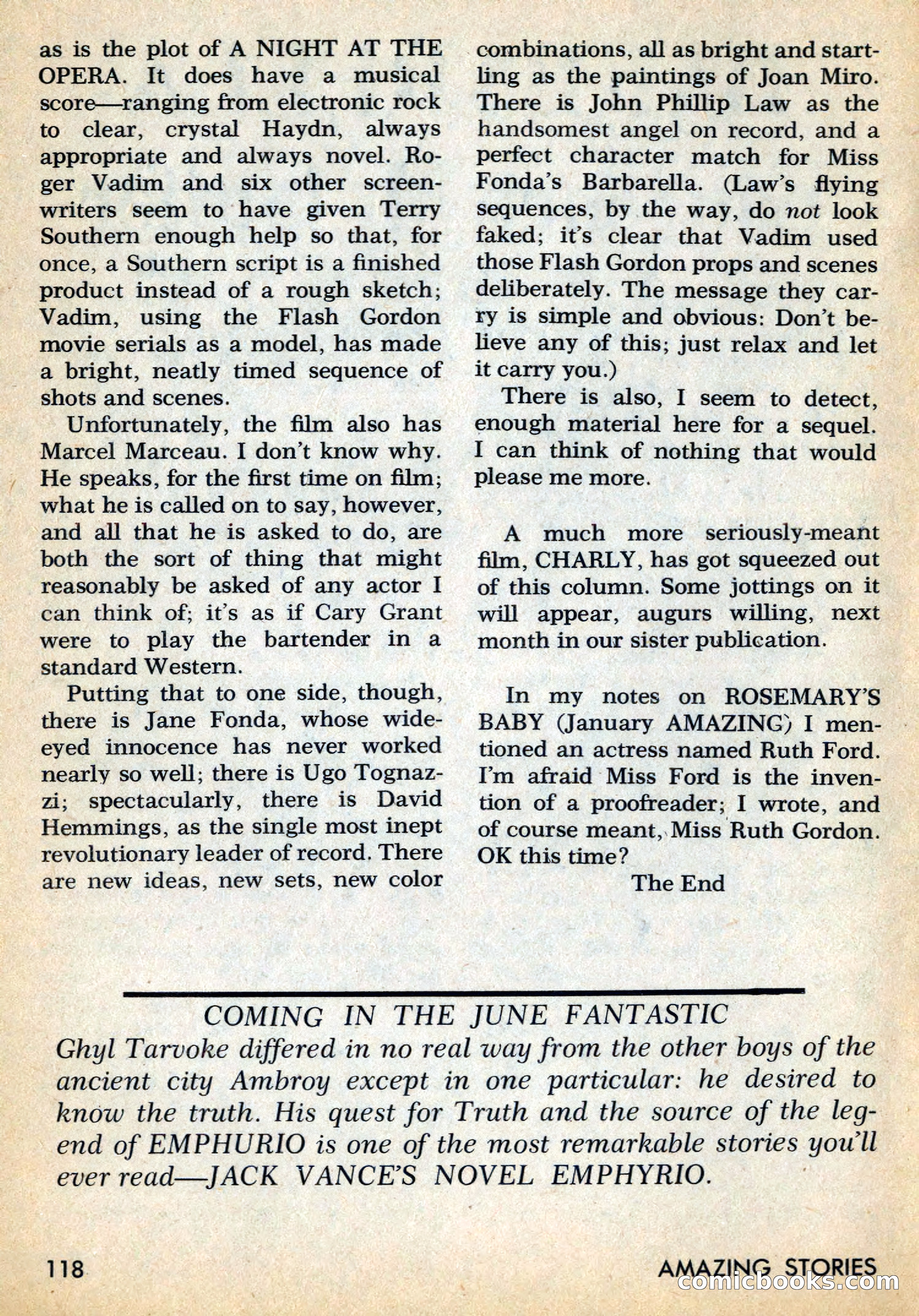Amazing Stories, May 1969 — page 118 of 148