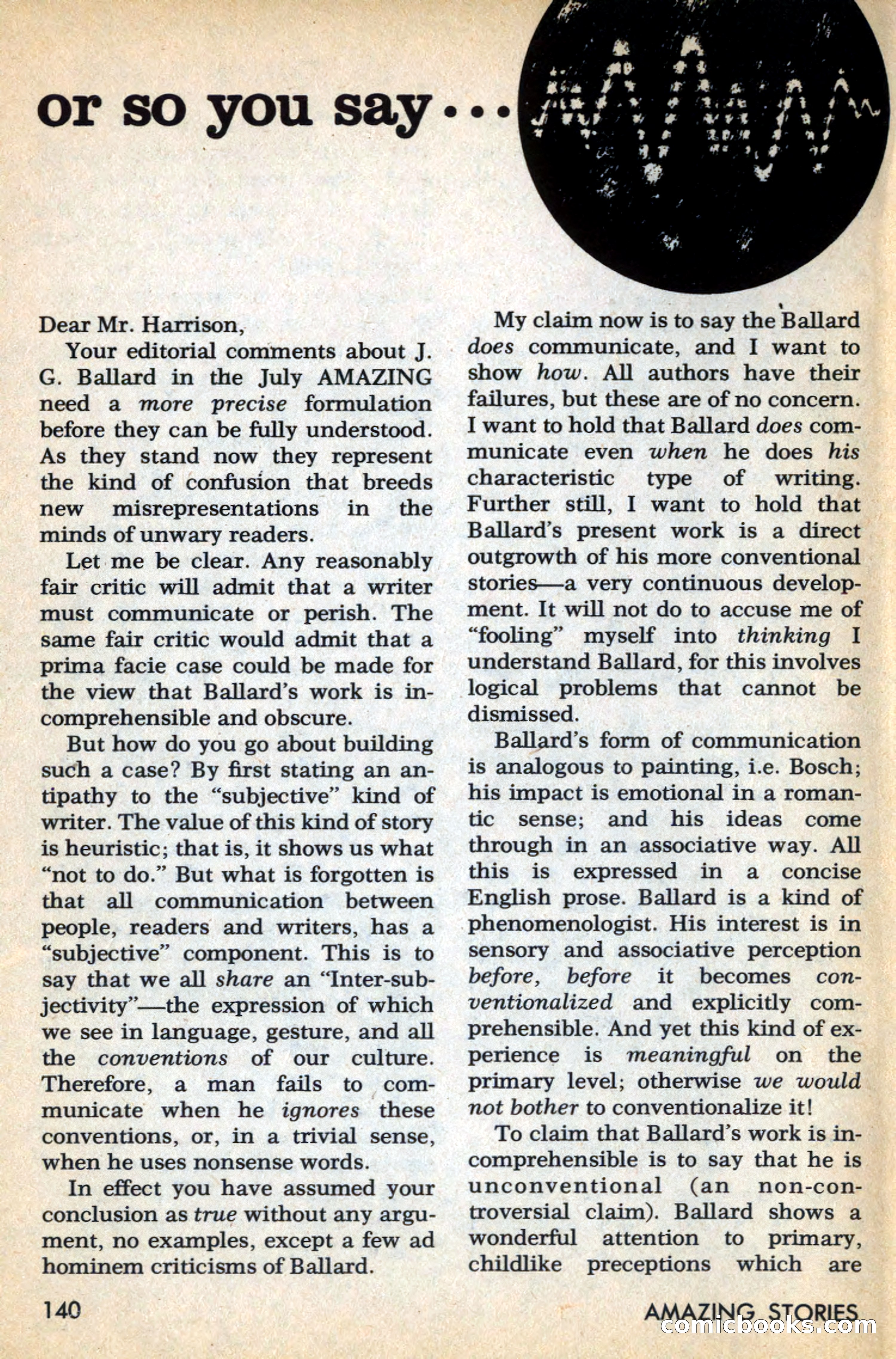 Amazing Stories, May 1969 — page 140 of 148