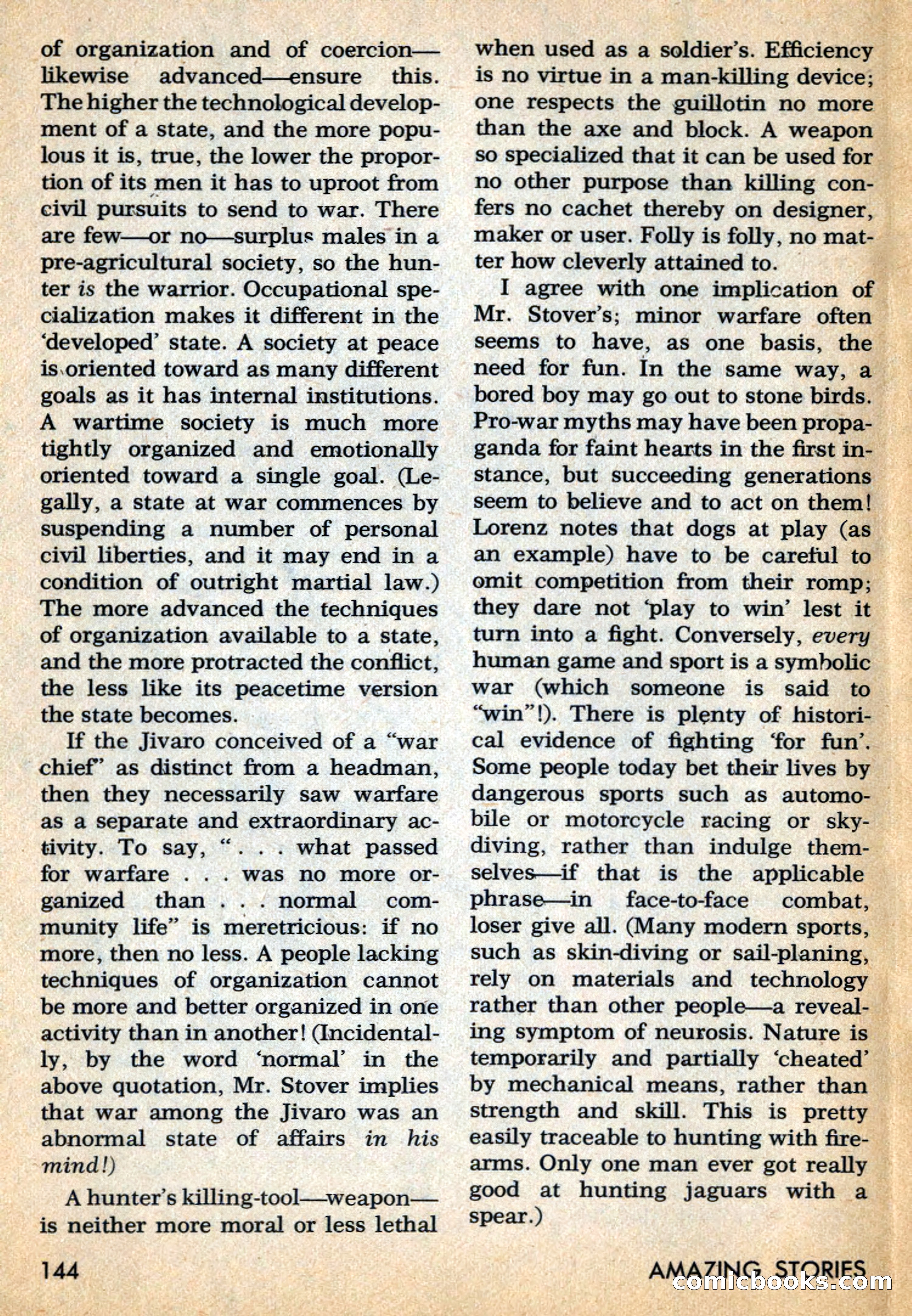 Amazing Stories, May 1969 — page 144 of 148