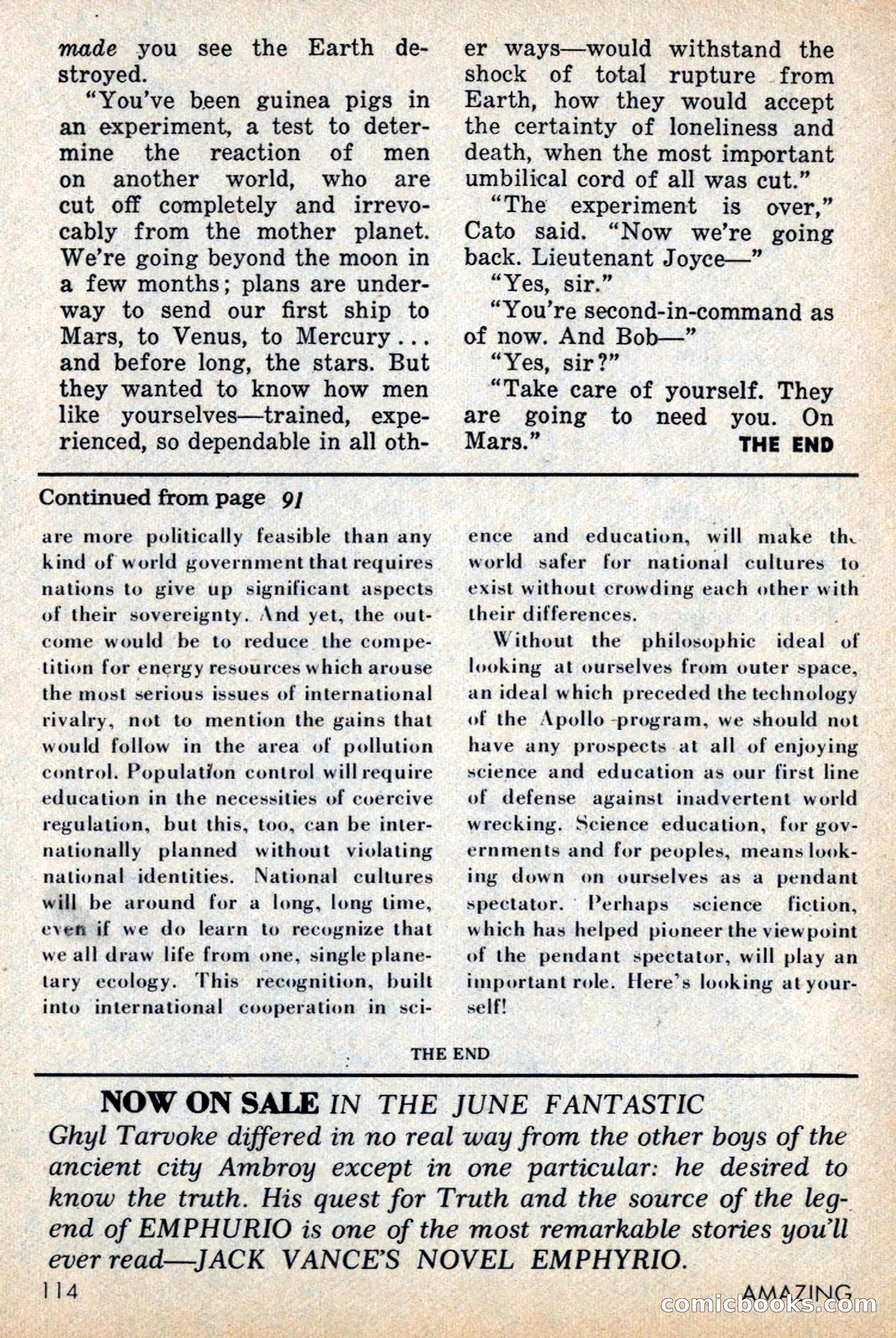 Amazing Stories, July 1969 — page 114 of 148