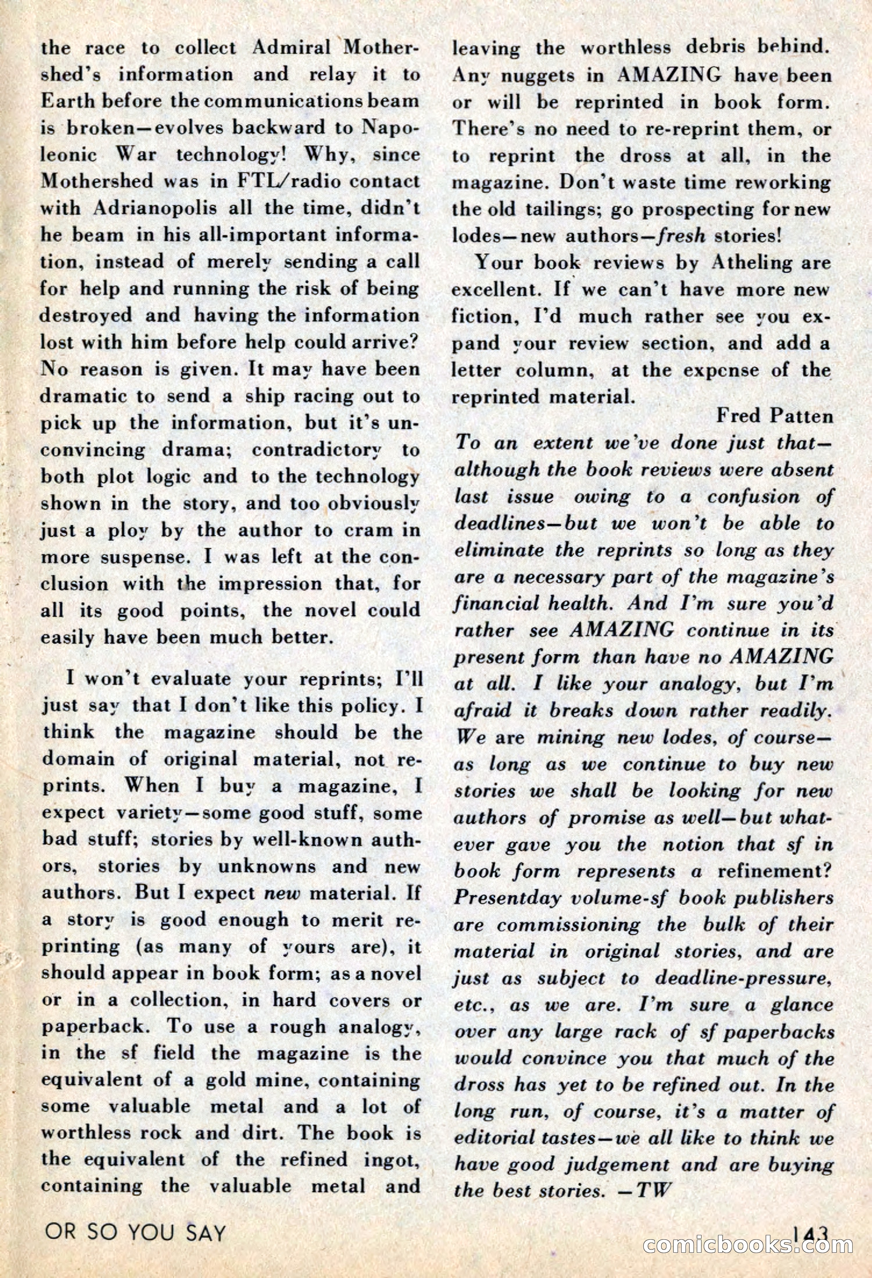Amazing Stories, July 1969 — page 143 of 148